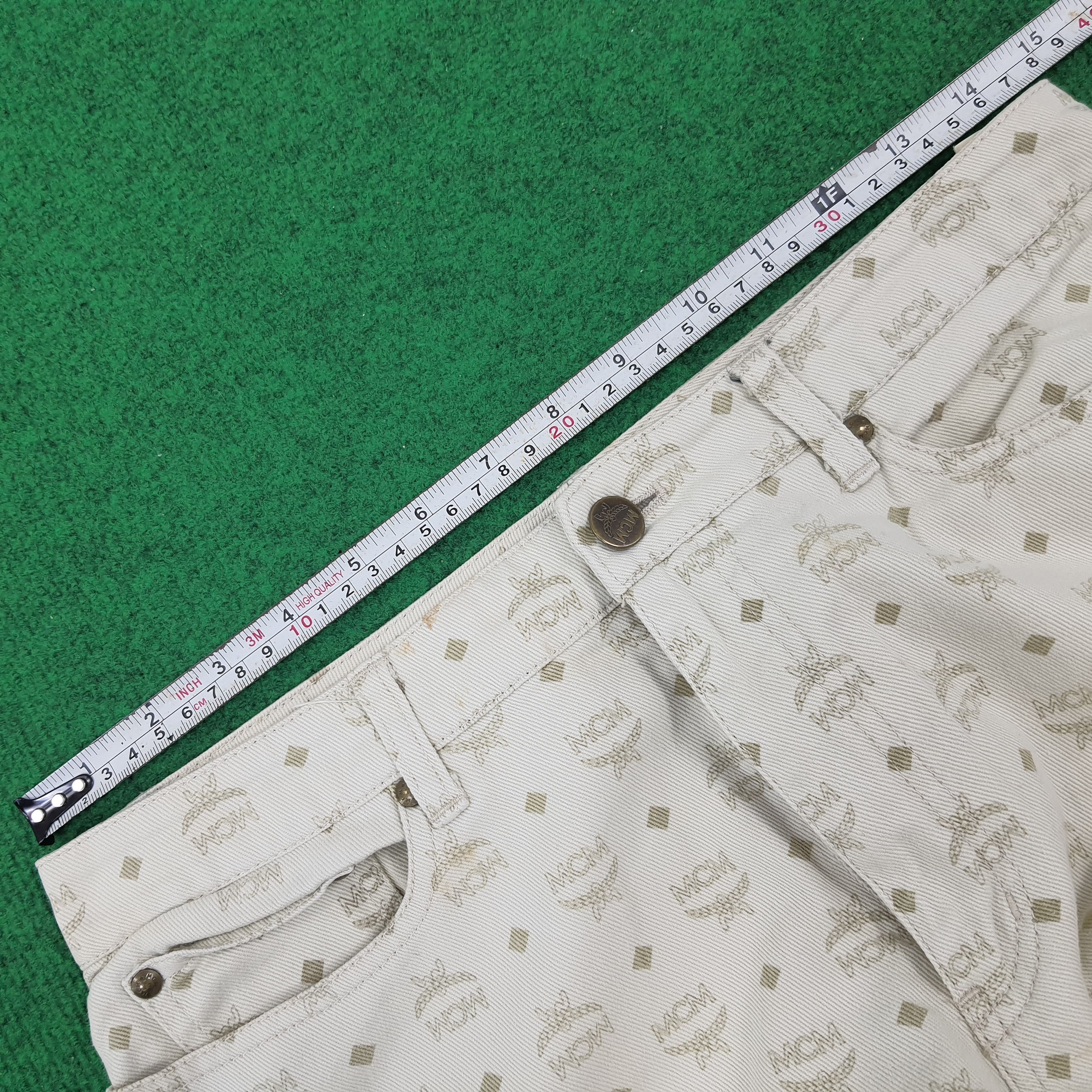 MCM × Vintage Vintage MCM Monogram Casual White Pants Size US 29 - 9 Thumbnail
