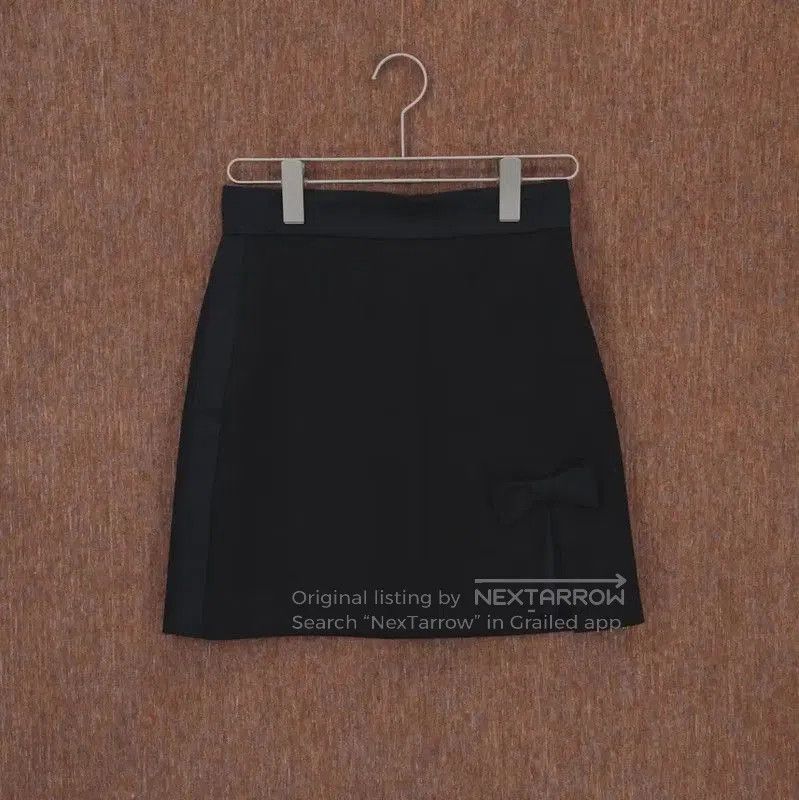 Miu Miu Miu Miu Black Logo Mini Skirt . Size 23" - 2 Thumbnail