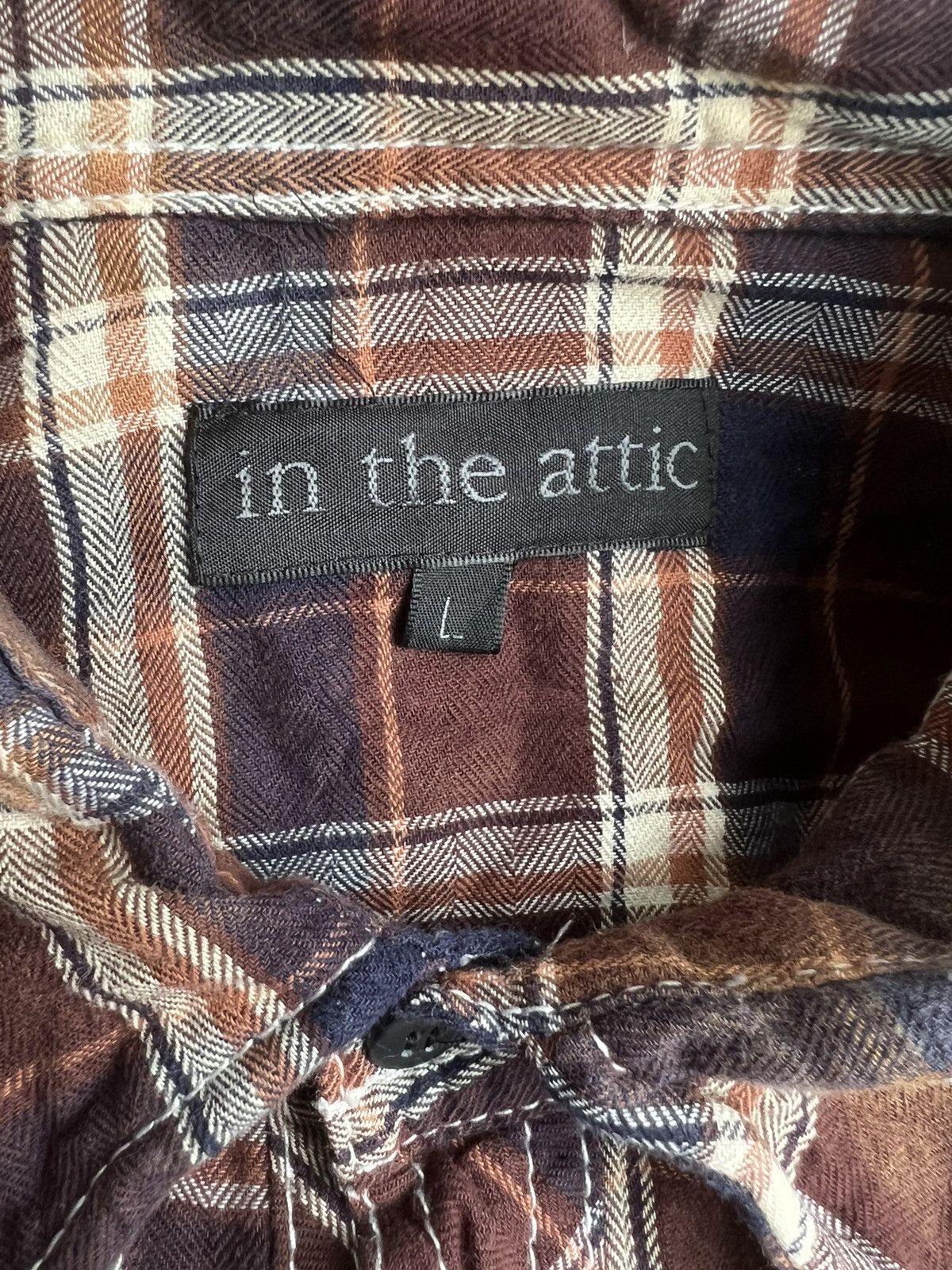 Roen Y2K In The Attic 🇯🇵 Plaid Anarchy "Poems" Hybrid B/D Shirt Size US M / EU 48-50 / 2 - 9 Thumbnail