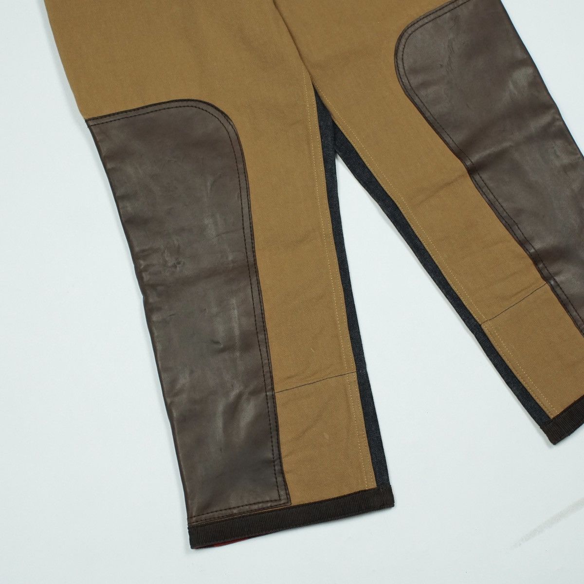 Comme des Garcons 2009 Junya Watanabe CDG Leather Panel Pants Size US 33 - 7 Thumbnail