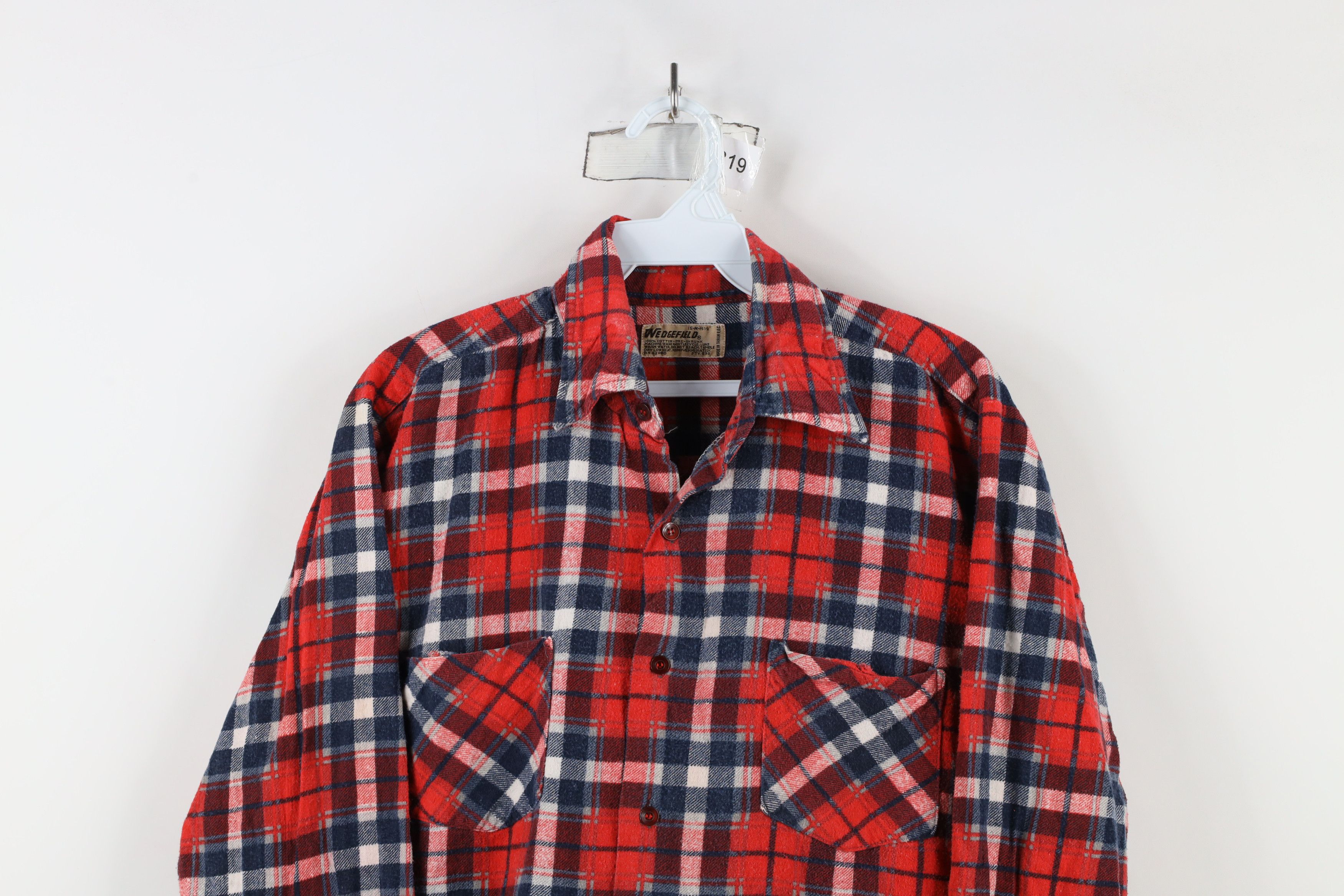 Vintage Vintage 70s Streetwear Flannel Collared Button Shirt Plaid Size US M / EU 48-50 / 2 - 2 Thumbnail