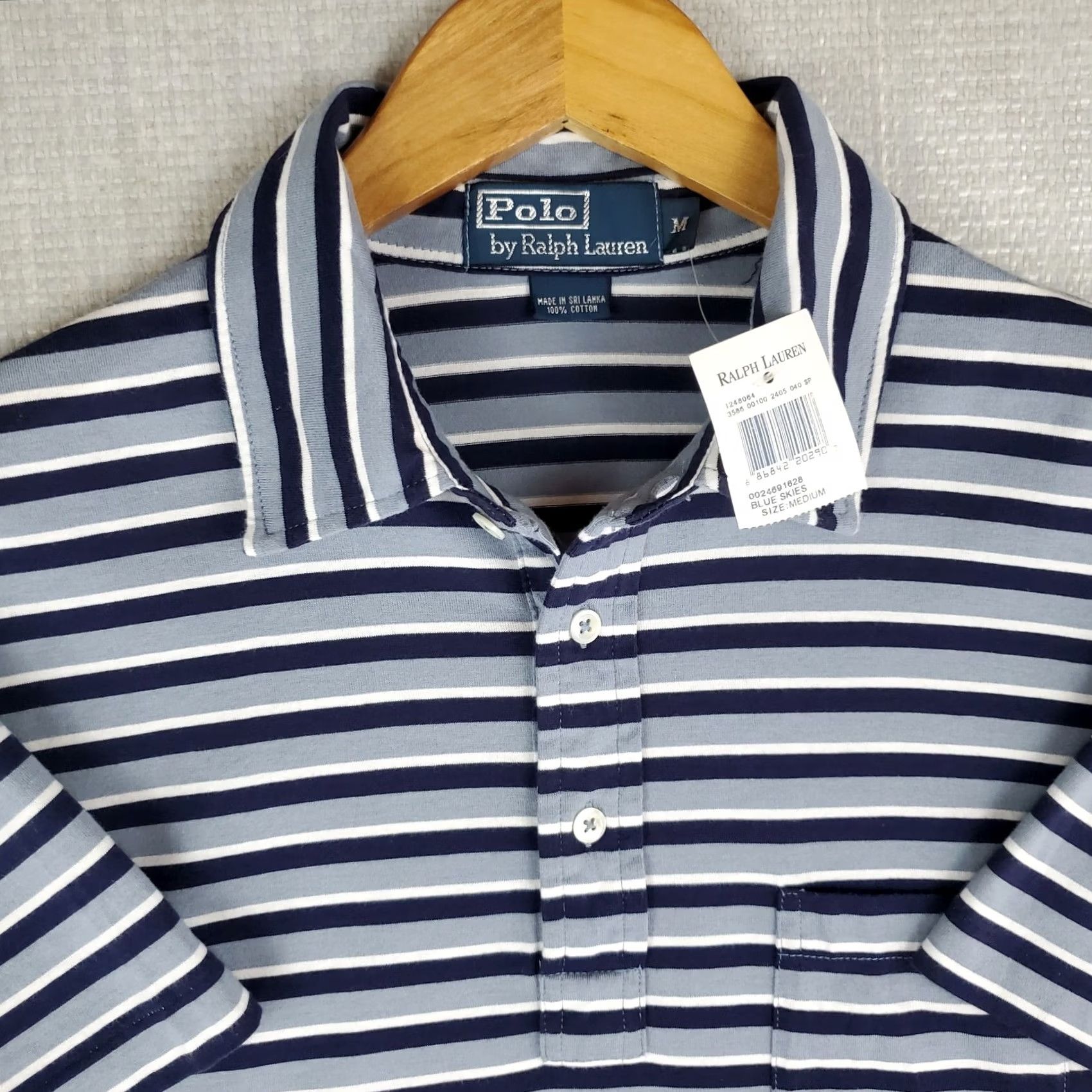 Polo Ralph Lauren Polo Ralph Lauren Polo Shirt Slim Fit Blue 100% Cotton Marine Outfitters New With Tags Mens Adult Medium Blue/White Stripes Size US M / EU 48-50 / 2 - 3 Thumbnail