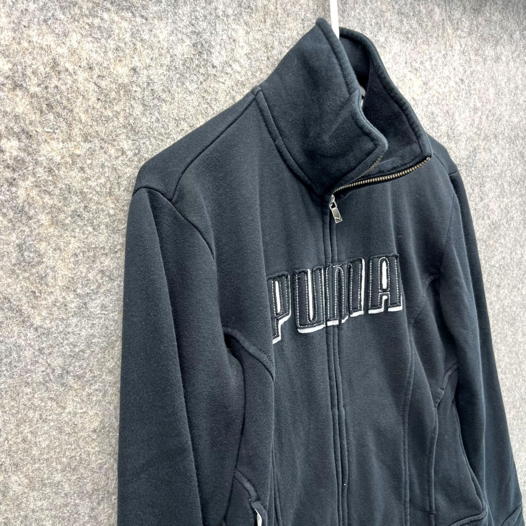 Puma Puma Sweater Women Medium Black Full Zip Fleece Sweatshirt Mock Neck Logo All Seasons Fall Winter Spring, Regular Fit, Casual Women Size M / US 6-8 / IT 42-44 - 3 Thumbnail