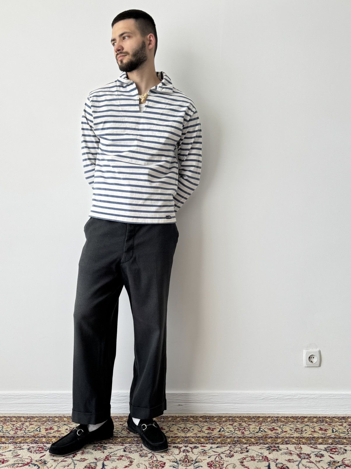 Japanese Brand × Vintage ≈1940s Vintage European Style Buckle Back Trousers Size US 34 / EU 50 - 2 Thumbnail