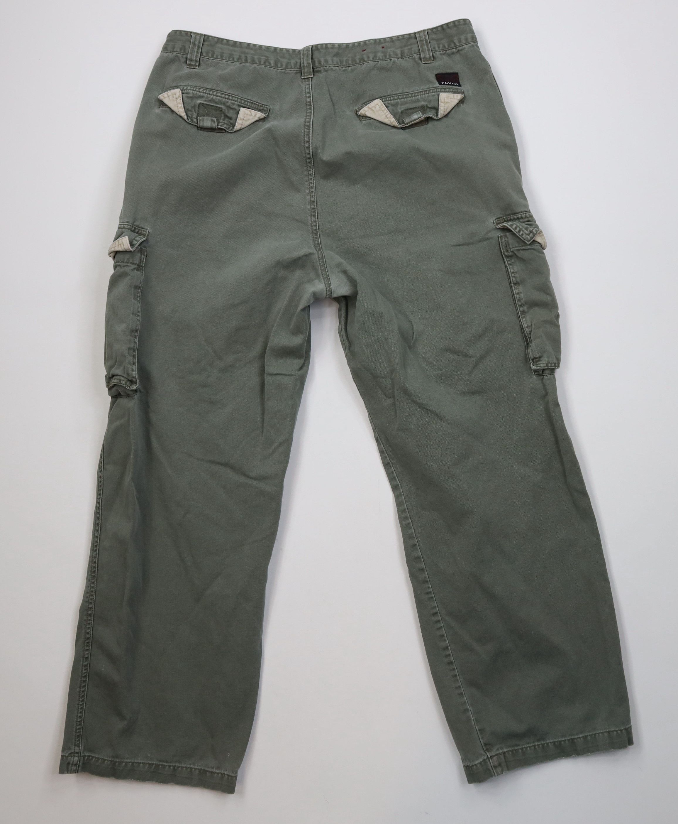 Vintage Vintage 90s Y2K Streetwear Baggy Wide Leg Cargo Pants Green Size US 36 / EU 52 - 8 Thumbnail