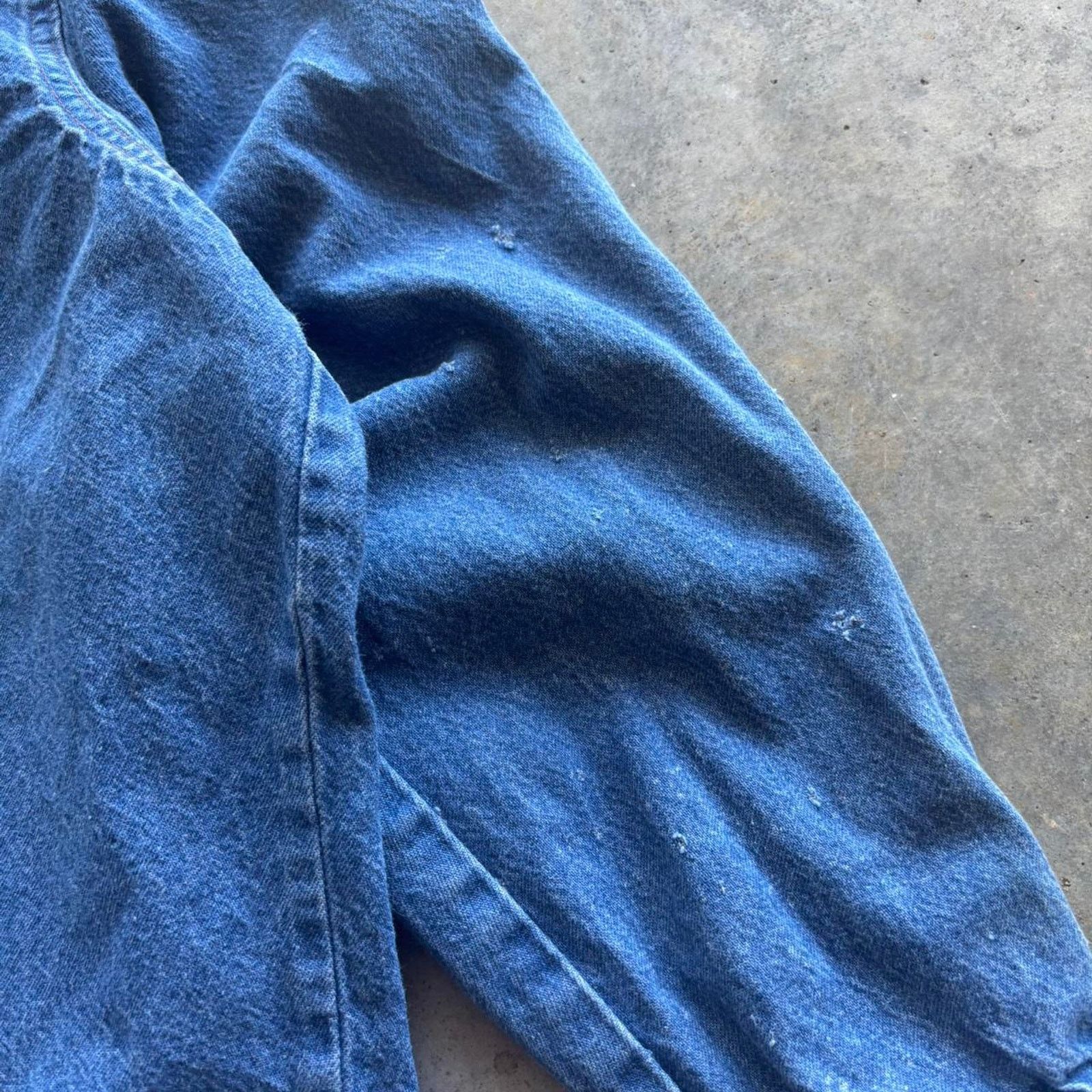 Carhartt × Vintage × Wrangler 90s Wrangler Western Denim Distressed Pearl Snap Button Up Size US XL / EU 56 / 4 - 6 Thumbnail