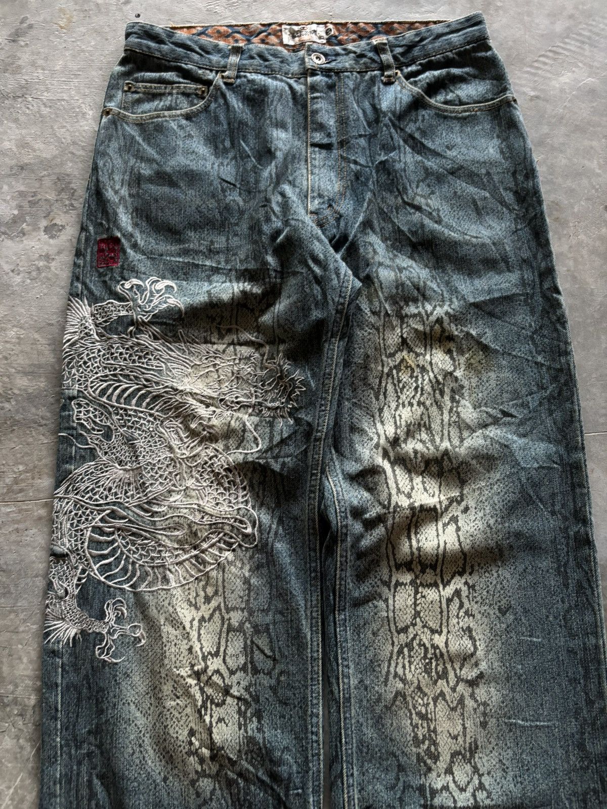 Karakuri Tamashii KARAKURI TAMASHII overprint dragon embroidery multipocket Size US 33 - 13 Thumbnail