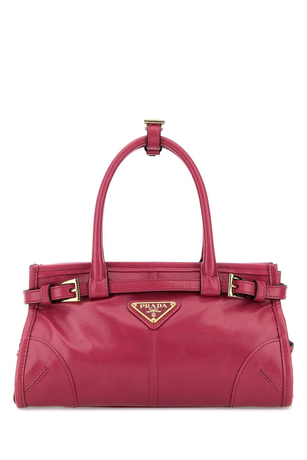 Prada Fuchsia Leather Mini Prada Bonnie Handbag Size ONE SIZE - 1 Thumbnail