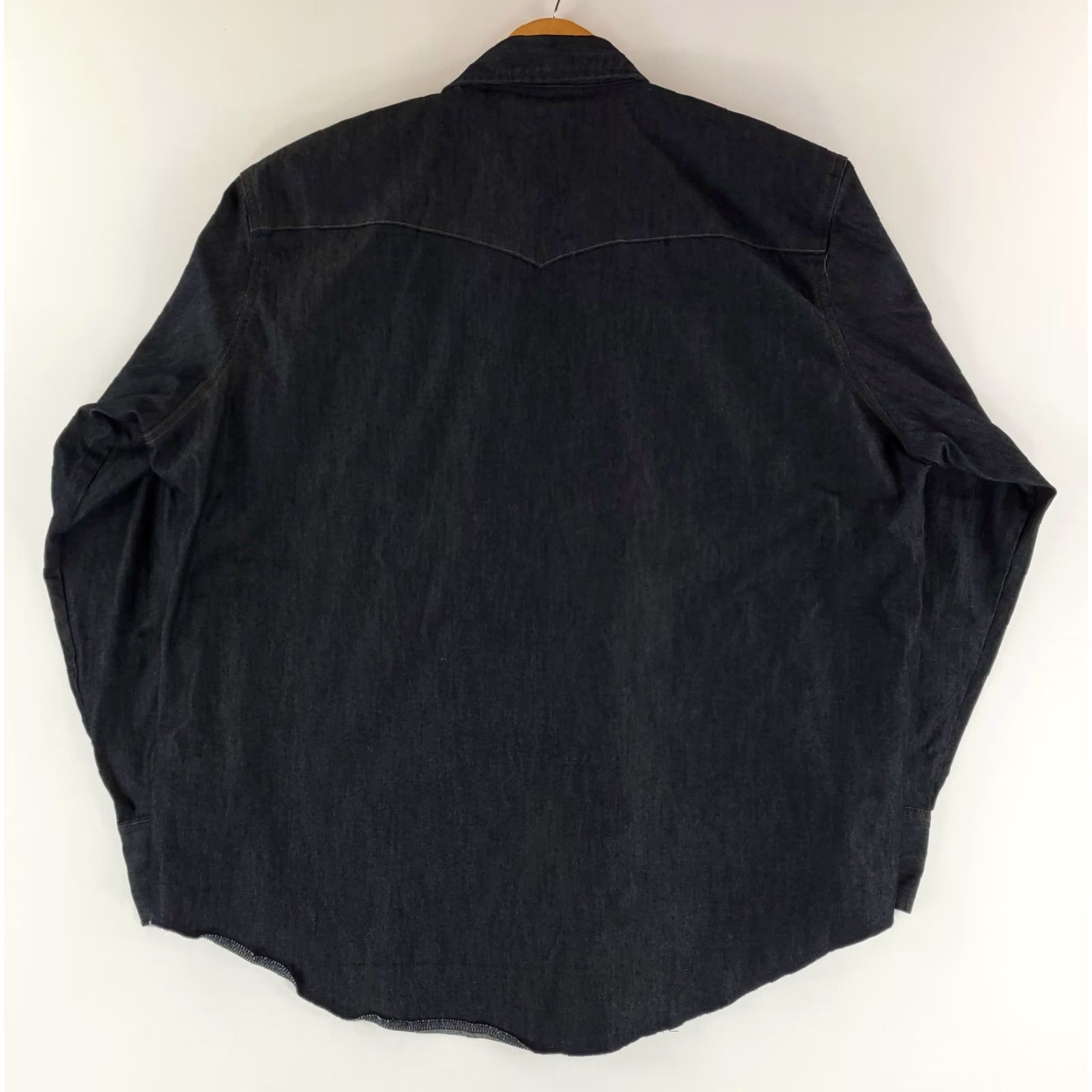 Wrangler Wrangler Pearl Snap Shirt Blue Mens XXL Advanced Comfort Poly Cotton Blend Long Sleeve Shirt Size US XXL / EU 58 / 5 - 3 Thumbnail