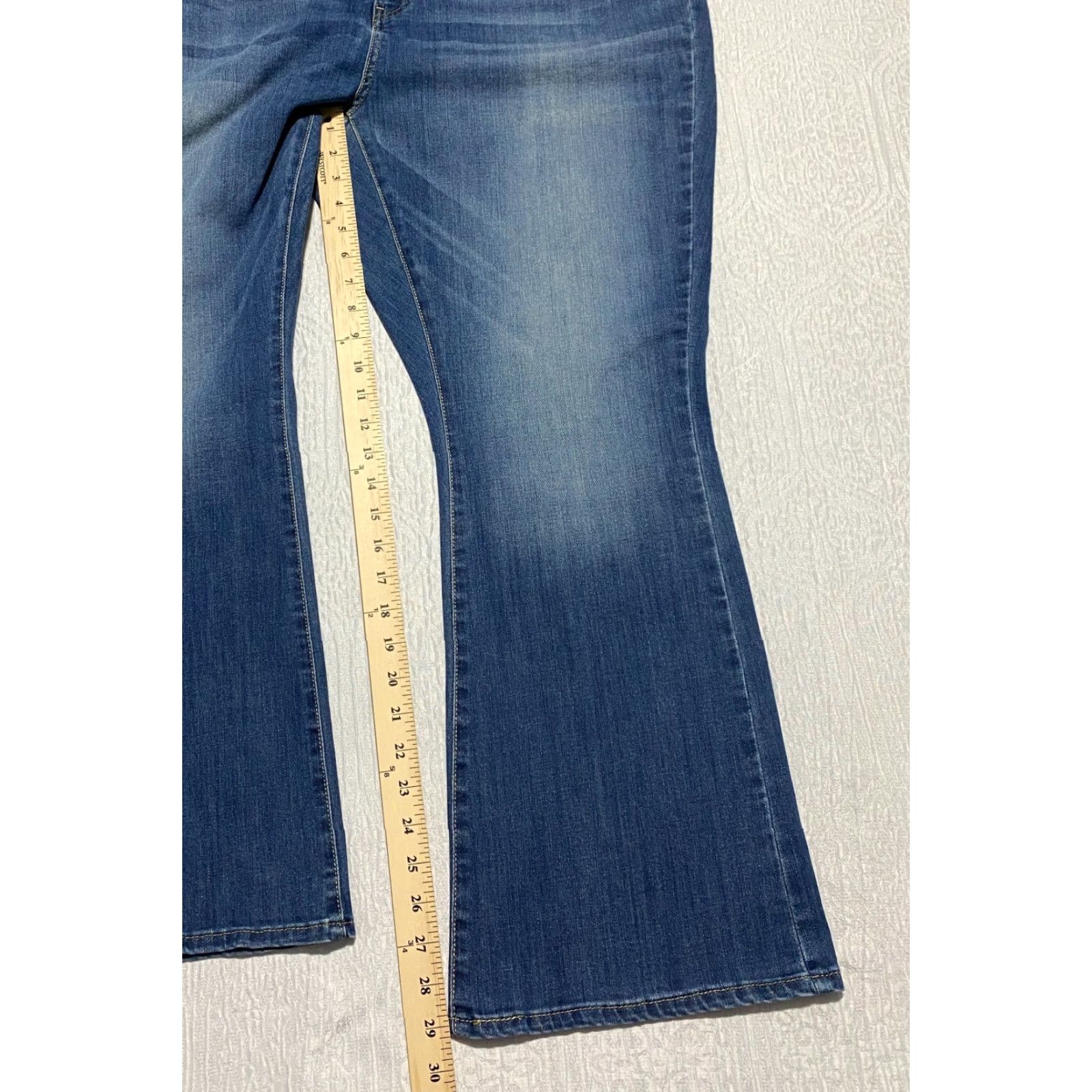 Vintage Levi Strauss Signature by Levi Strauss & Co. Jeans Bootcut 41×29 Womens 22S Plus Blue Denim 5-Pocket Shaping Stretch Size 27" / US 4 / IT 40 - 5 Thumbnail