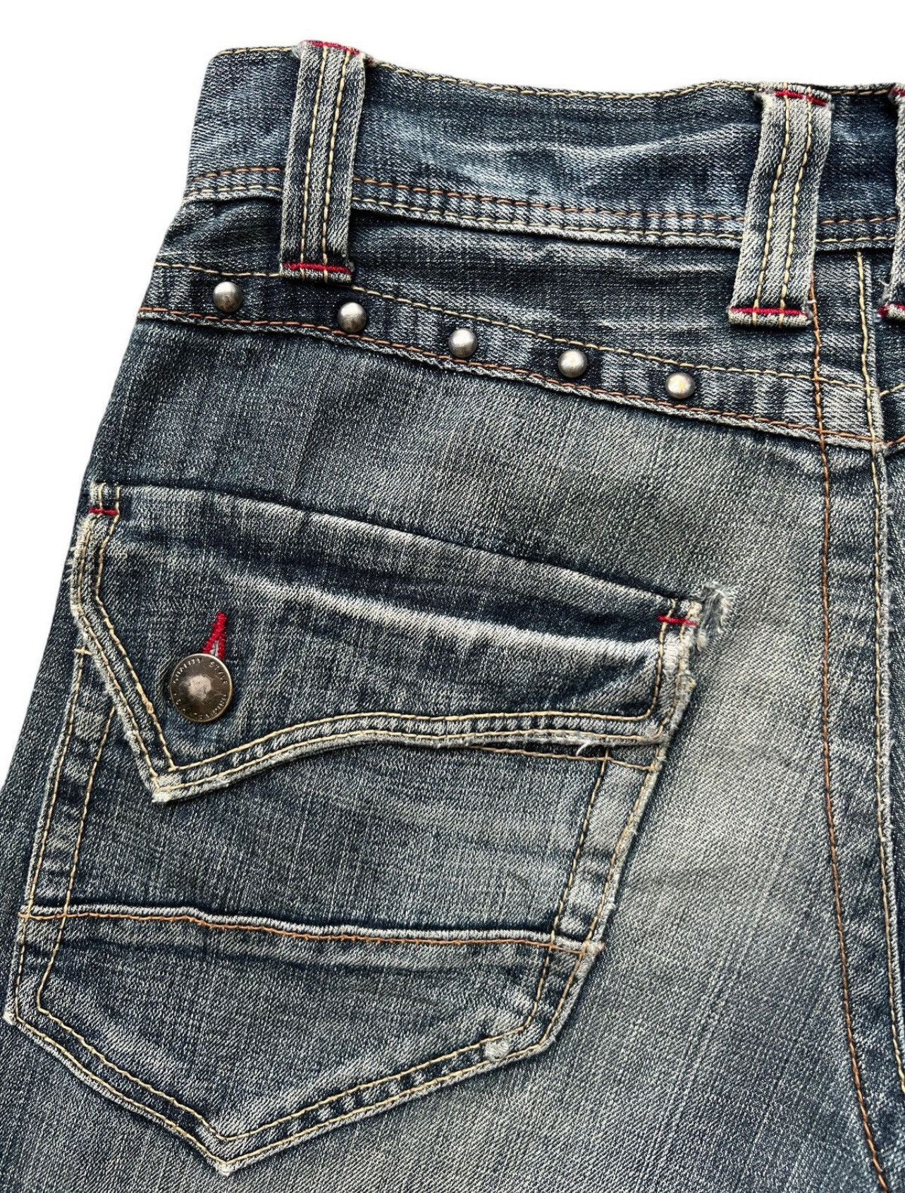 Japanese Brand Daily Topic Punk Gothic Distressed Denim Jeans 34x31 Size US 34 / EU 50 - 8 Thumbnail
