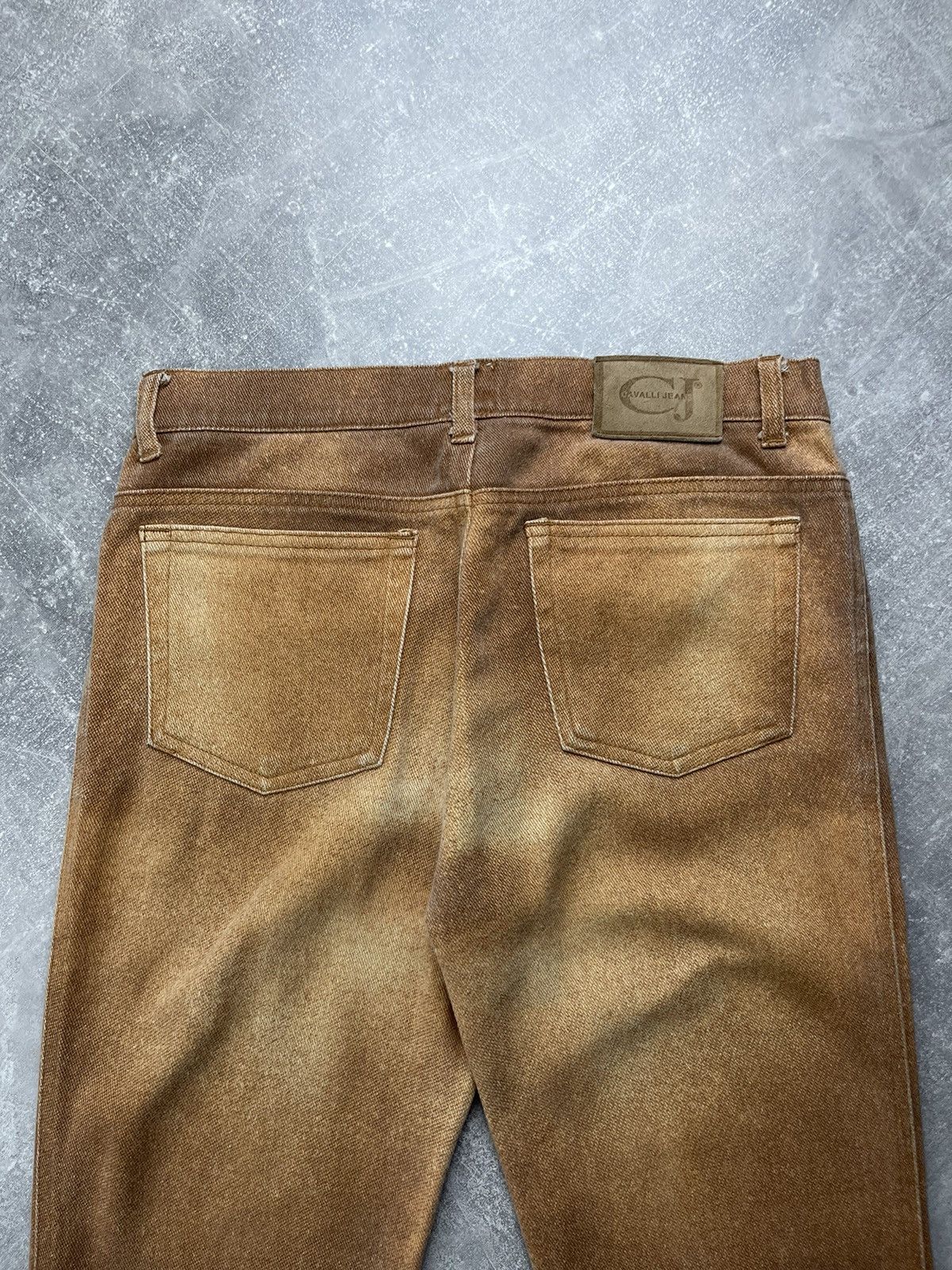 Roberto Cavalli Cavalli Jeans Vintage Denim Jenas Brown Beer Tan Size 29 Size 29" - 5 Thumbnail