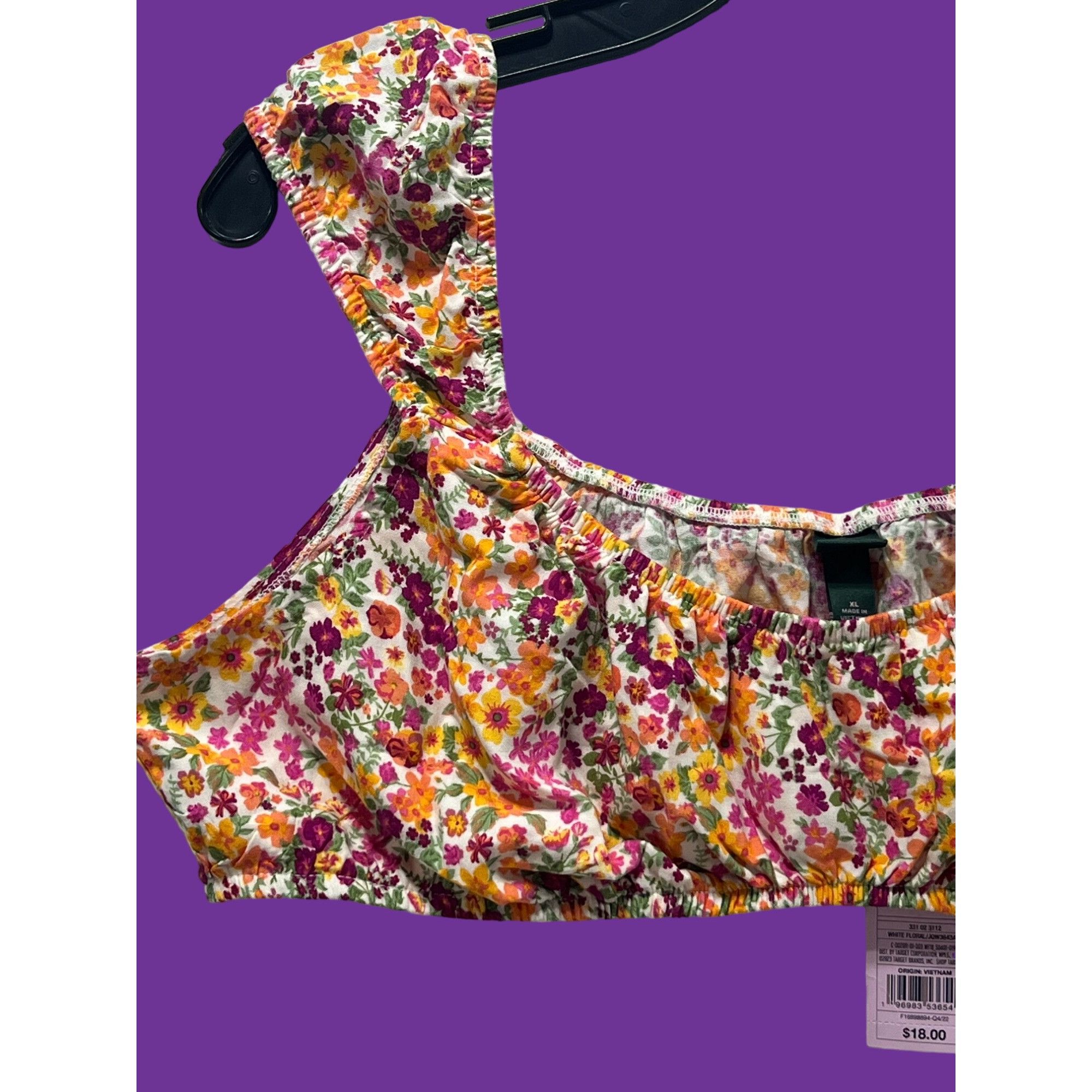 Other Wild Fable - Women's Cap Sleeve Tiny Top - Floral - Extra La Size XL / US 12-14 / IT 48-50 - 9 Thumbnail