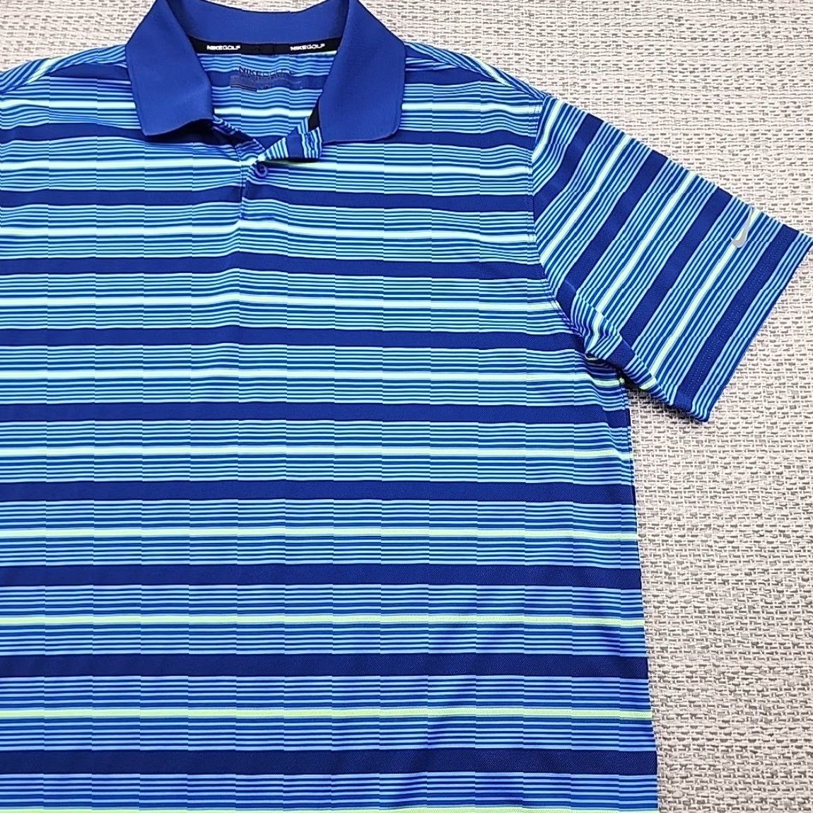 Nike Nike Tour Performance Polo Shirt Nike Tour Performance Golf Polo Short Sleeve Shirt Dri Fit Mens L Striped Multicolor Athletic Short Sleeve Polo Mens Size US L / EU 52-54 / 3 - 2 Thumbnail