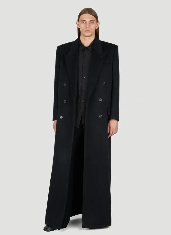 Saint Laurent Paris o1bcso1str1124 Manteau Ext Le Epaule in Black Size US L / EU 52-54 / 3 - 3 Thumbnail