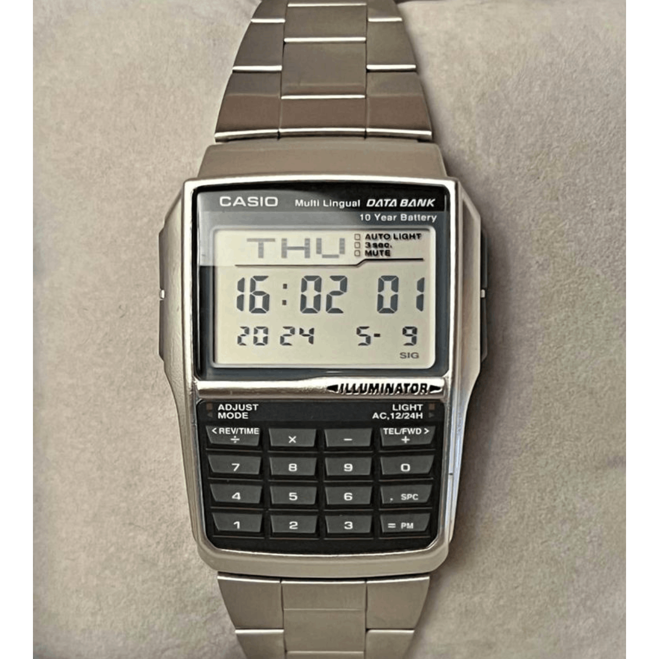 image of Japan Casio Authentic Dbc-32 Calculator Watch Brandnew Watch in Silver, Men's