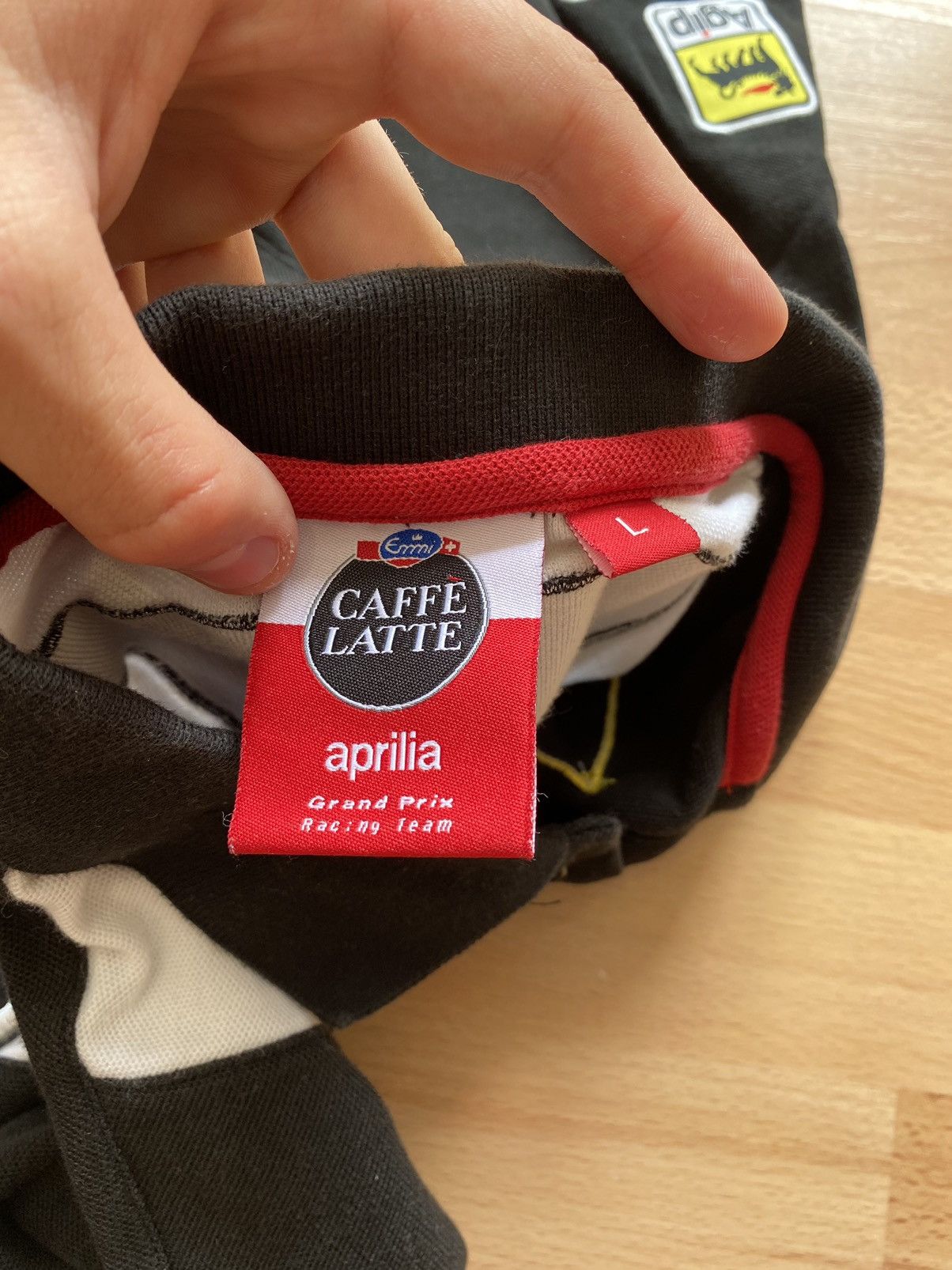 Other Aprilia Grand Prix Moto GP Caffe Latte Team Agip Polo TShirt Size US L / EU 52-54 / 3 - 8 Thumbnail