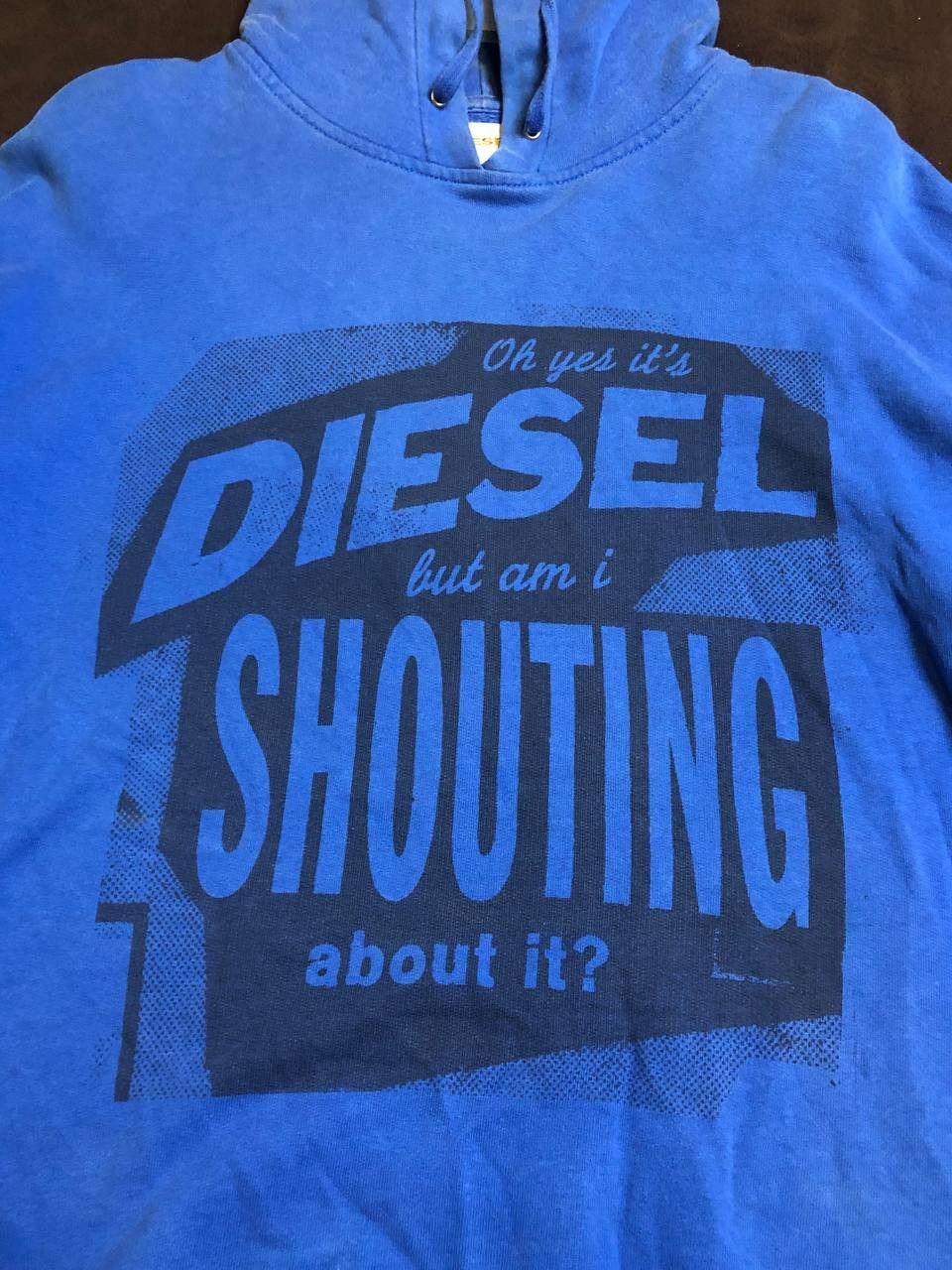 Diesel Vintage Y2K Diesel Big Logo Faded Distressed Hoodie Size US XL / EU 56 / 4 - 18 Thumbnail