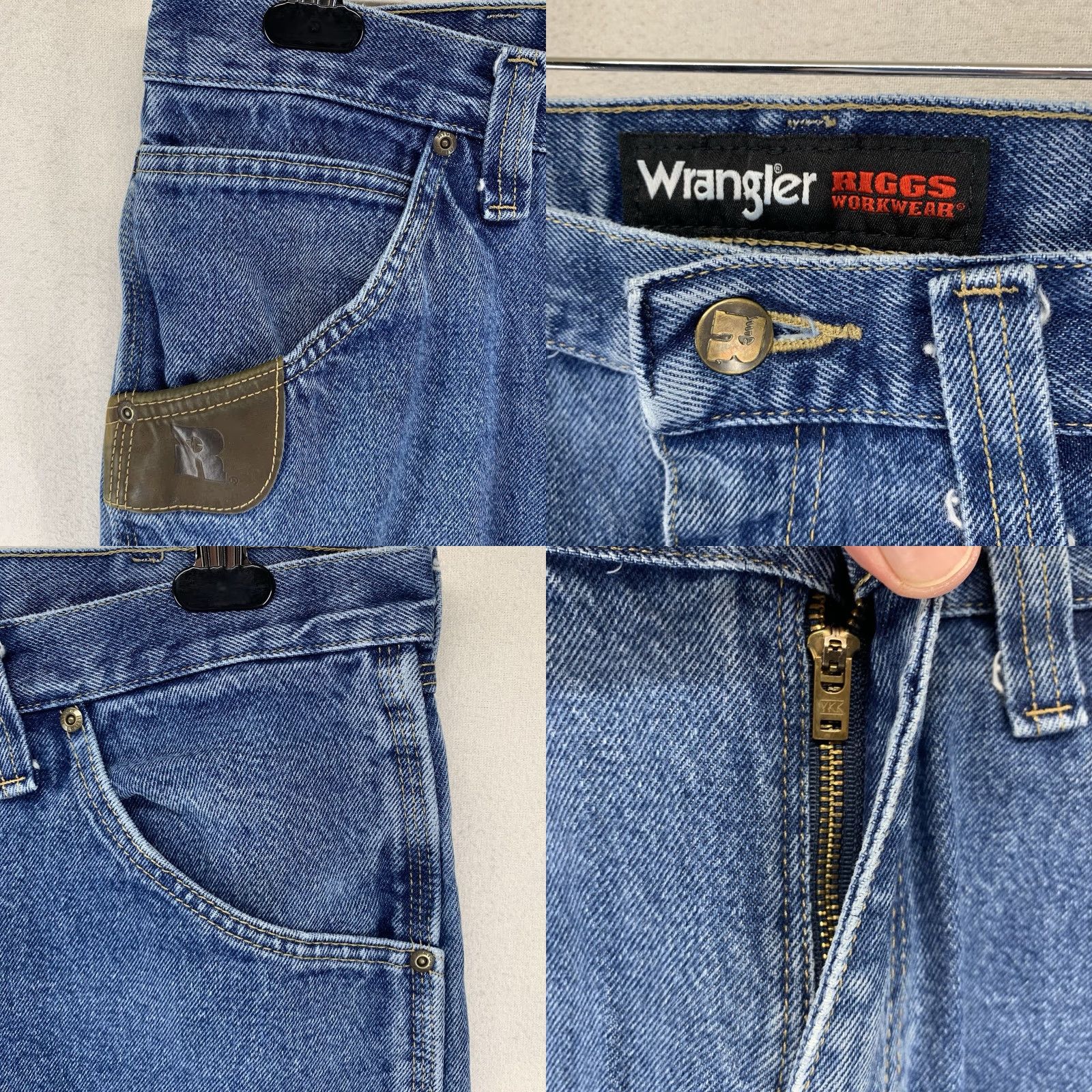 Wrangler Wrangler Jeans Mens 35x30 Blue Denim Relaxed Fit Carpenter Workwear Size US 35 - 8 Thumbnail