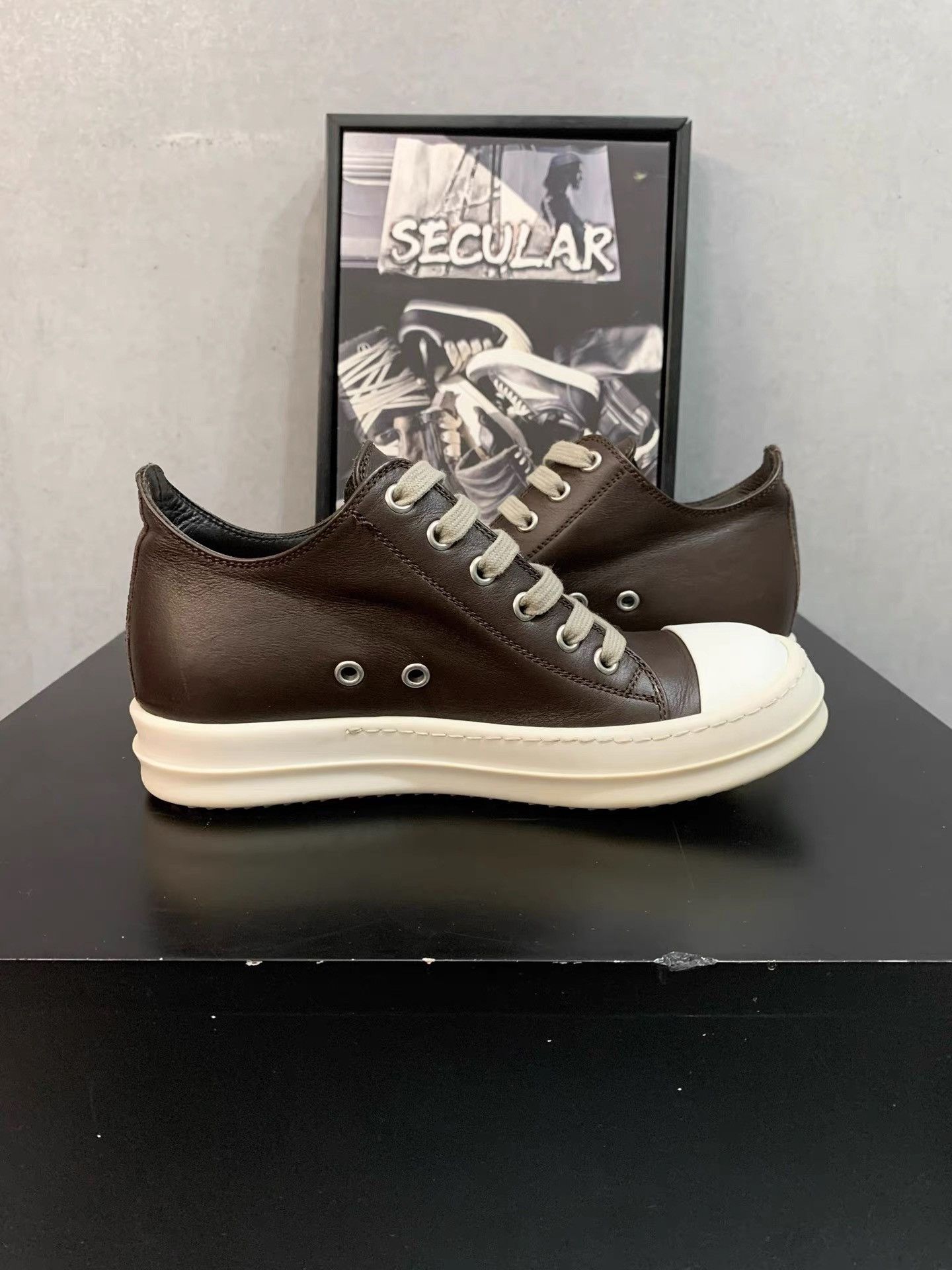 Rick Owens Rick Owens Main Line Leather Sneakers K34 Size US 5 / IT 35 - 5 Thumbnail