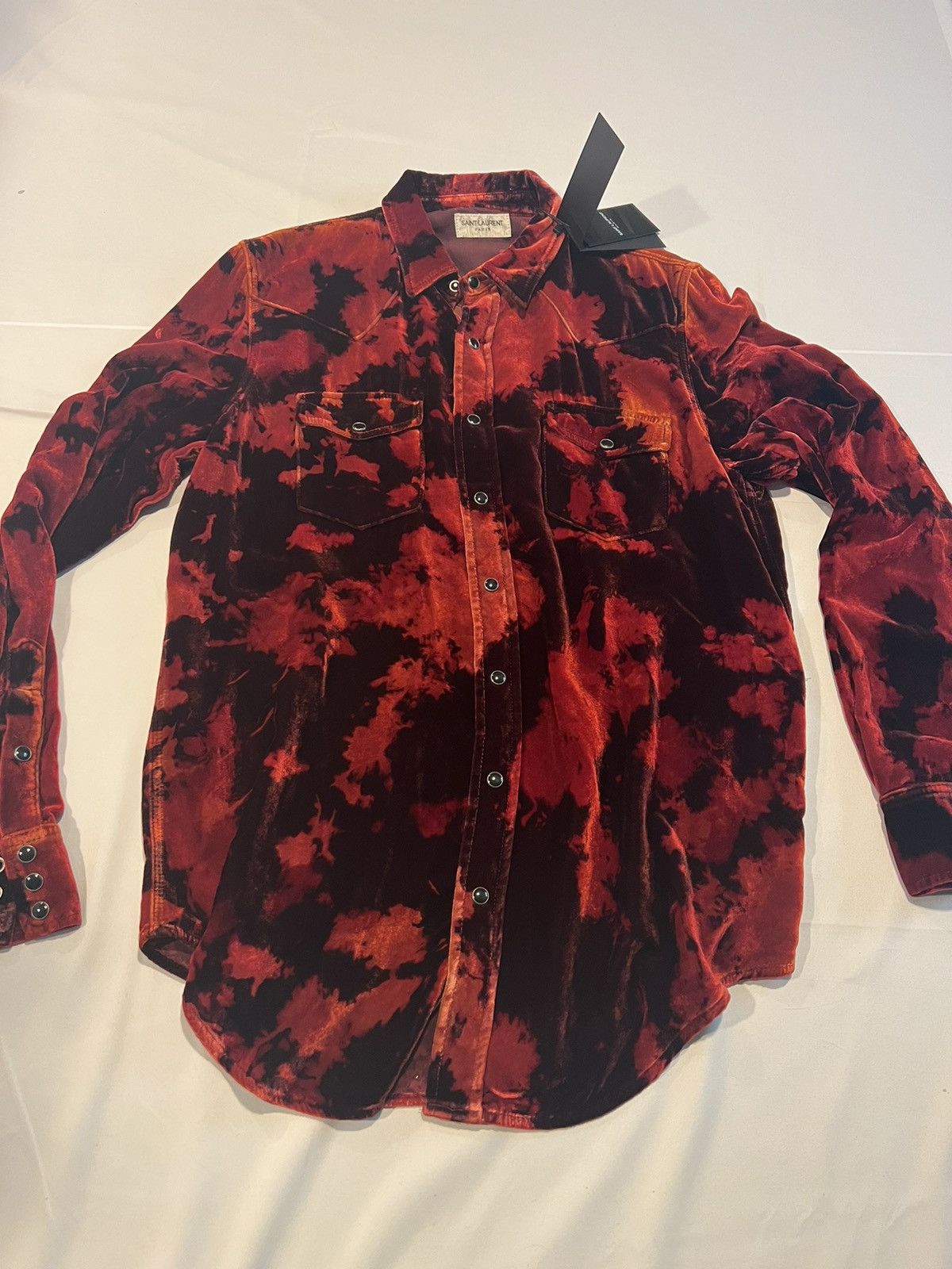 Saint Laurent Paris Saint Laurent men’s Devore velvet shirt. XL. $1350 Size US XL / EU 56 / 4 - 3 Thumbnail