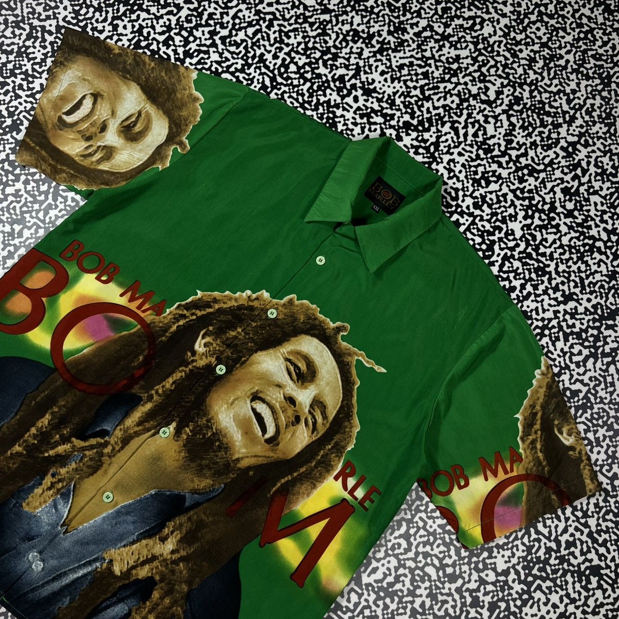 Bob Marley Vintage 90s Bob Marley Face Art Retro Weed Band Style Shirt Size US XXL / EU 58 / 5 - 4 Thumbnail
