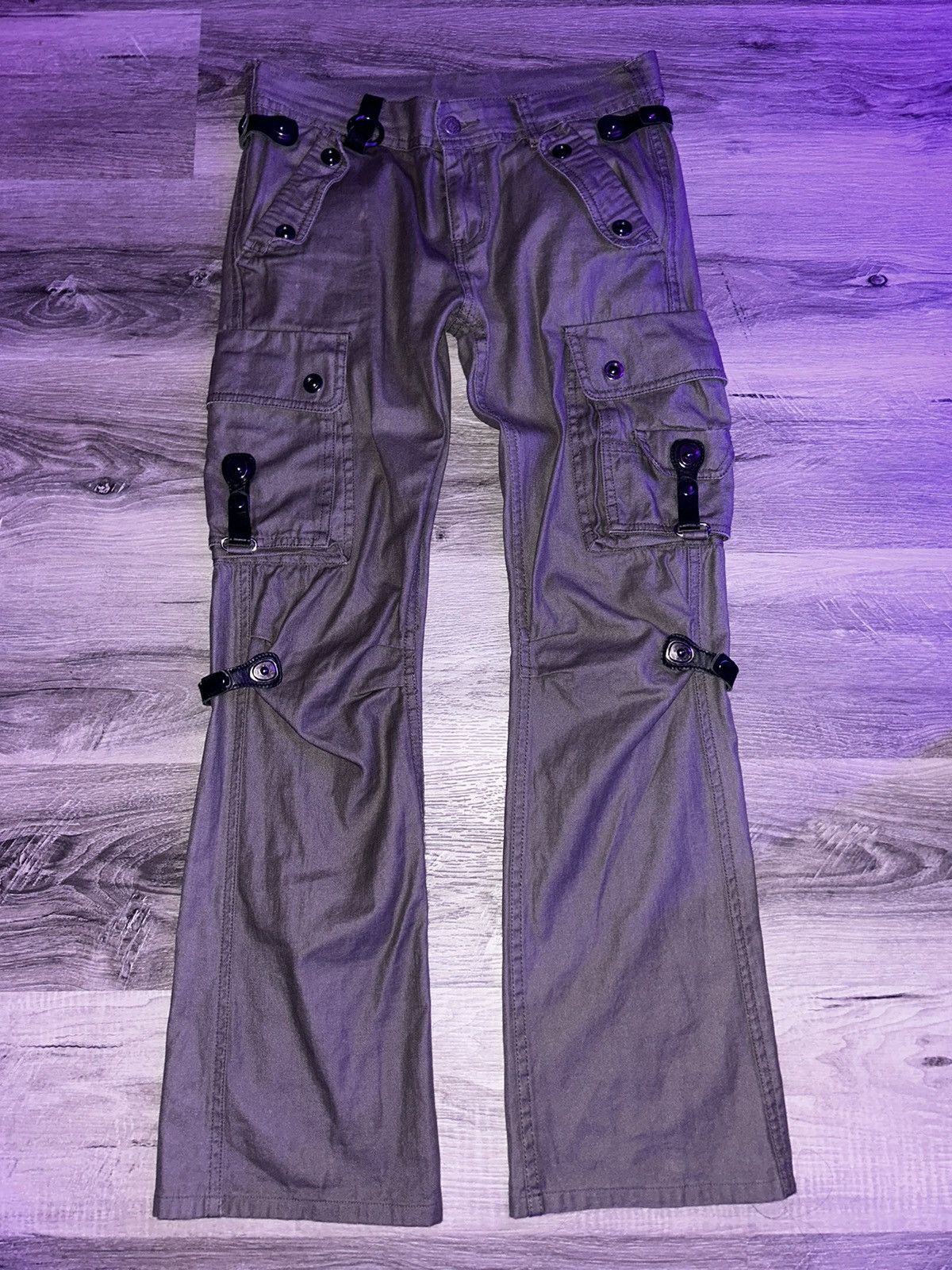 値下ifsixwasnine サルエルパンツLGB 14th addiction 14th Addiction / クラックコーティングサルエルカーゴパンツ 2