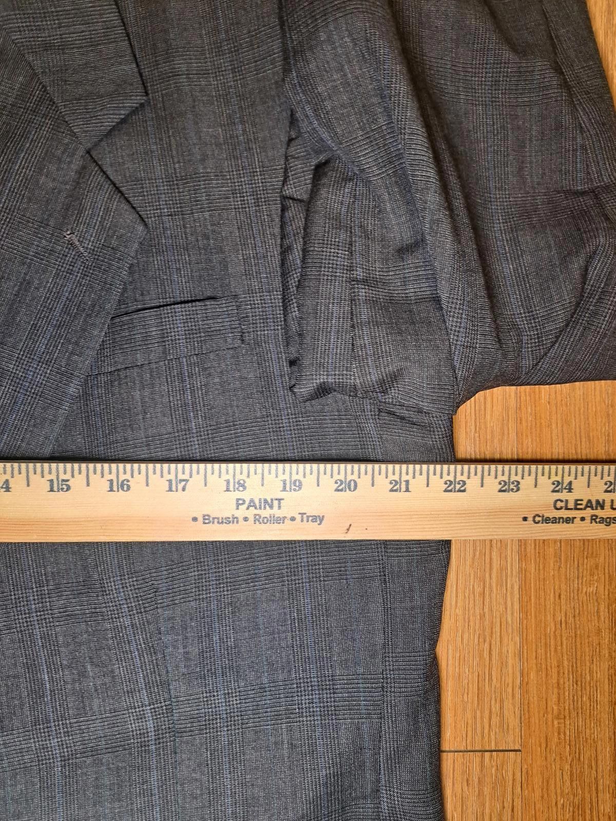 Oscar De La Renta Oscar de la Renta 2 PIece Suit 42L 36x29 Gray Glen Plaid Size 42L - 12 Thumbnail