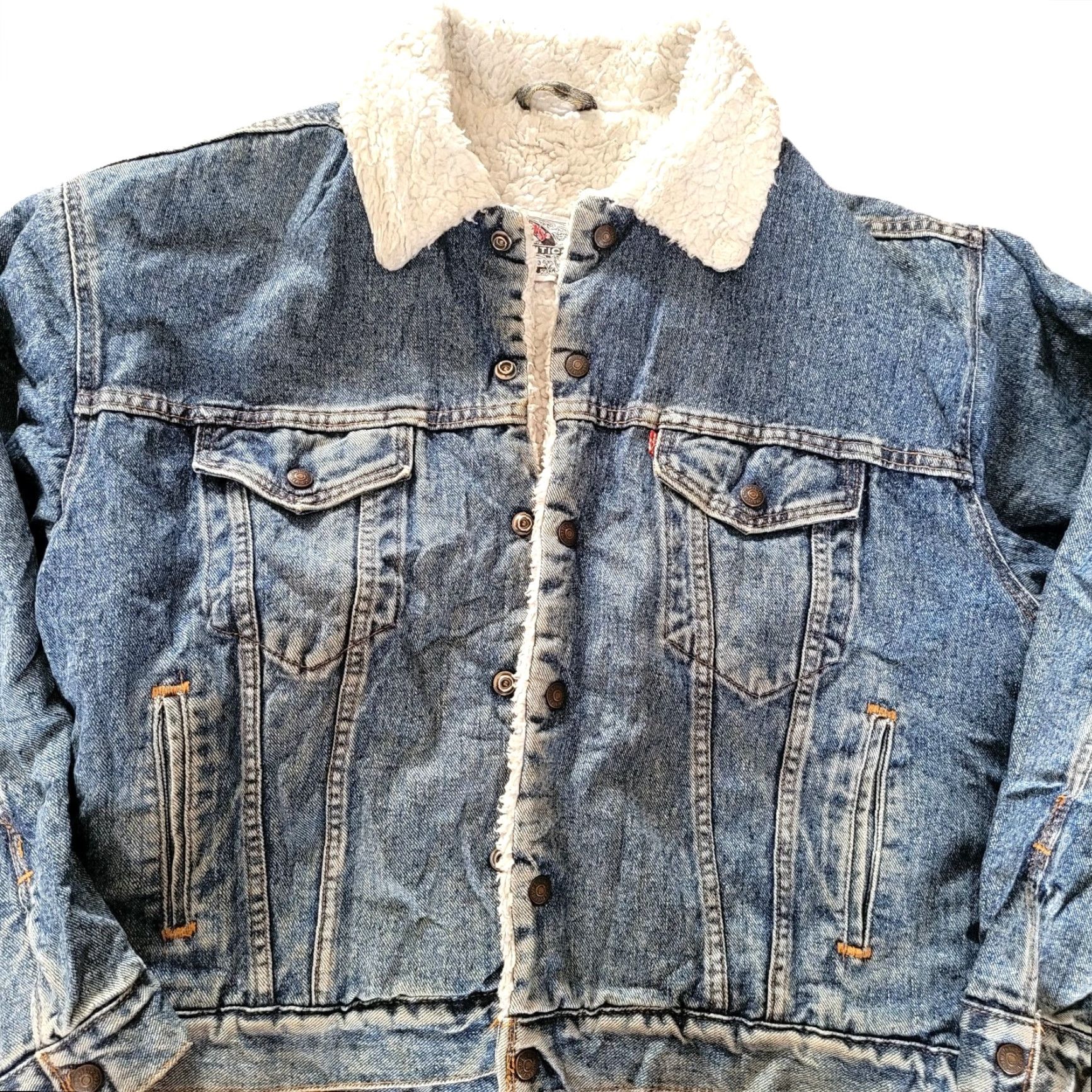 Levi's Levi’s AUTHENTIC Sherpa Denim Trucker Jacket - Made in USA - Size M - Men’s Blue Sherpa-Lined Trucker Jacket Size US M / EU 48-50 / 2 - 5 Thumbnail