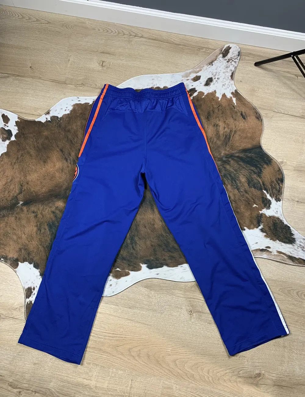 Adidas × Vintage Adidas NBA NYK Track Pants Size S Baggy Vintage Style Size US 30 / EU 46 - 3 Thumbnail