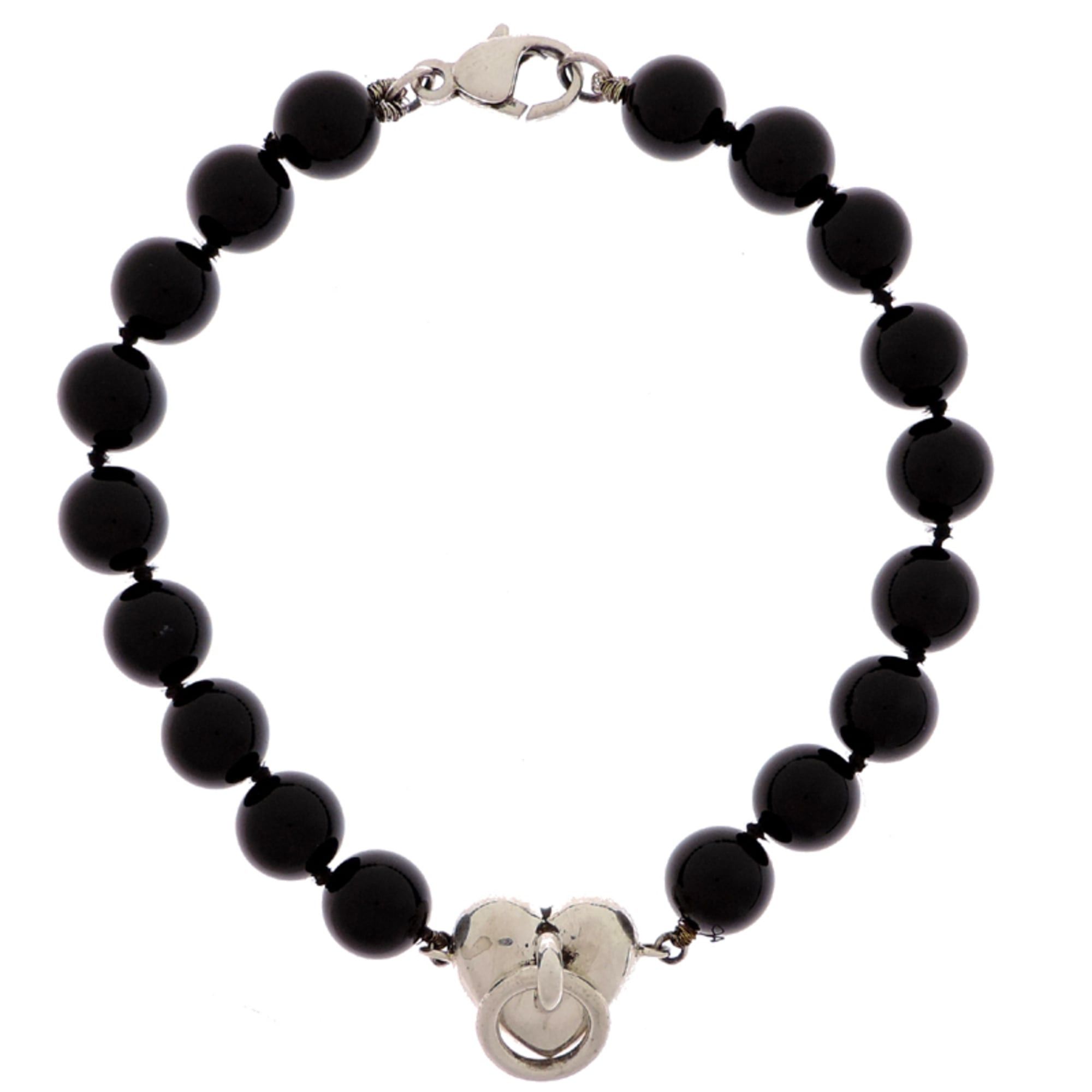 Tiffany & Co. Tiffany Heart Knock Onyx Bracelet for Women, Sterling Silver 925, Black Size ONE SIZE - 1 Thumbnail