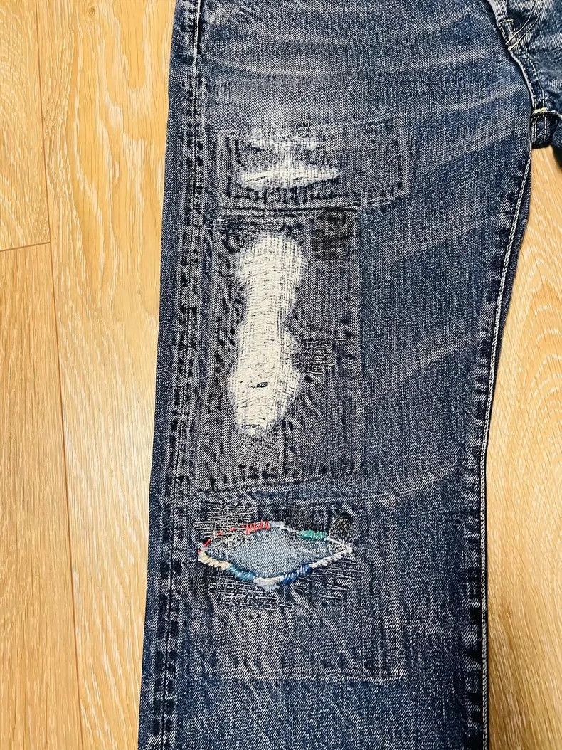 Kapital Kapital Distressed Patch Boro Jeans Size US 32 / EU 48 - 4 Thumbnail