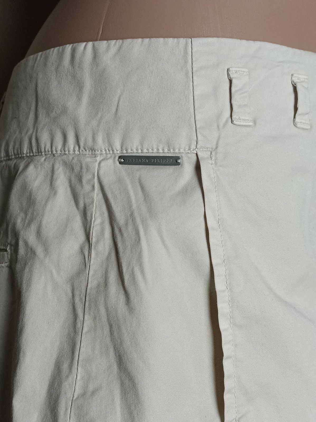 Fabiana Filippi Fabiana Filippi Beige Cotton Womens Skirt EU38 US M Size 30" / US 8 / IT 44 - 4 Thumbnail
