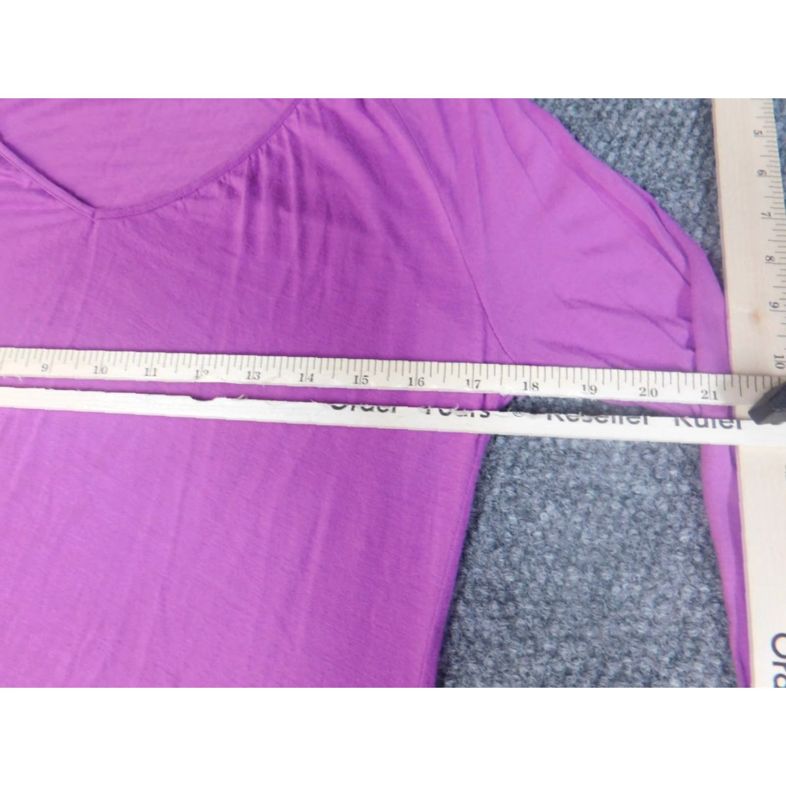 Old Navy Old Navy Womens Blouse M Purple Stretch Crew Neck Pullover Casual Regular Size M / US 6-8 / IT 42-44 - 4 Thumbnail