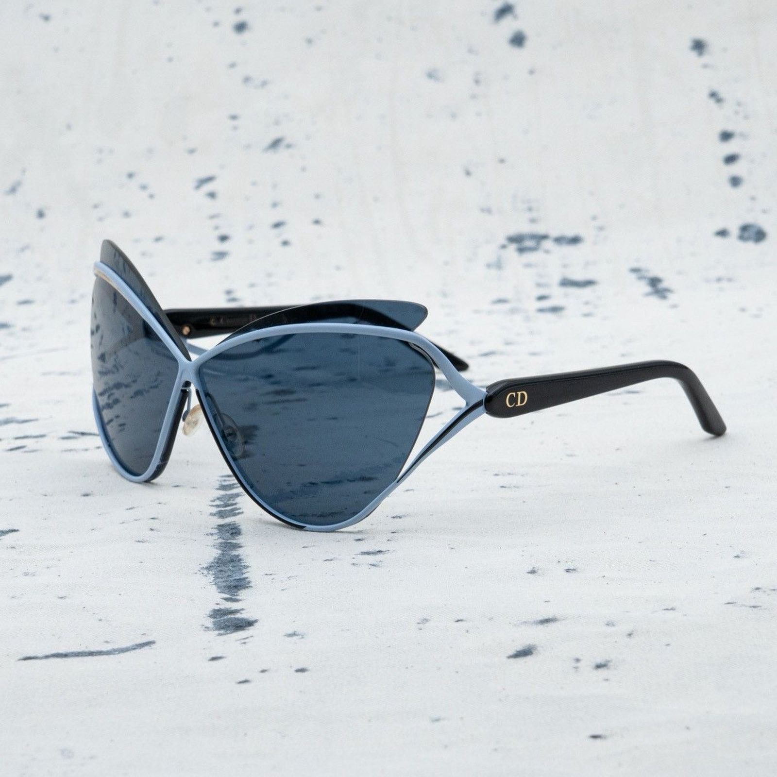 Dior × Raf Simons Iconic dior cat eye by raf simons black cd logo sunglasses Size ONE SIZE - 1 Thumbnail