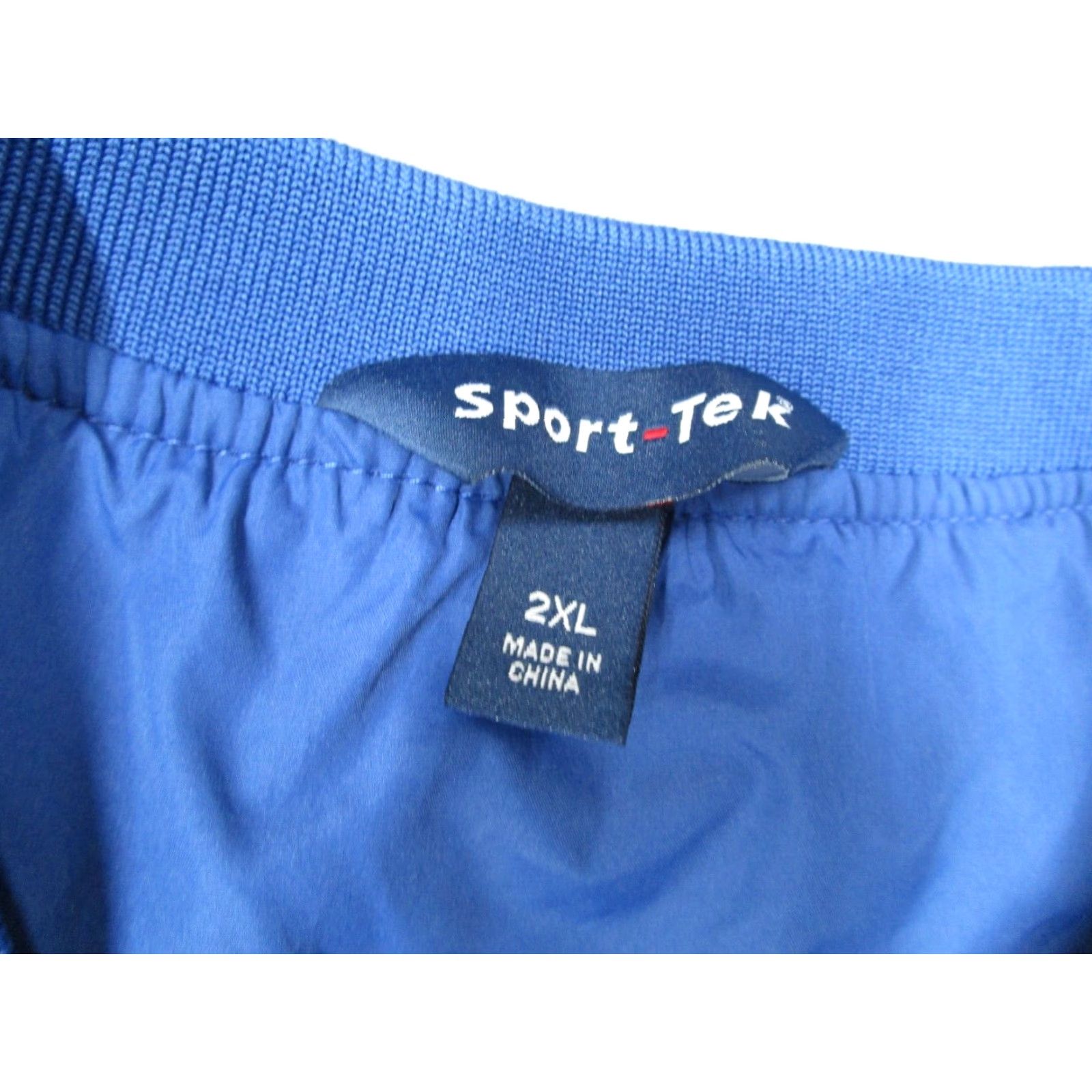 Vintage SPORT-TEK Mens Blue V Neck Pullover Windbreaker Jacket 2XL XXL Pockets Logo Bald Eagle Yacht Club Size US XXL / EU 58 / 5 - 2 Thumbnail