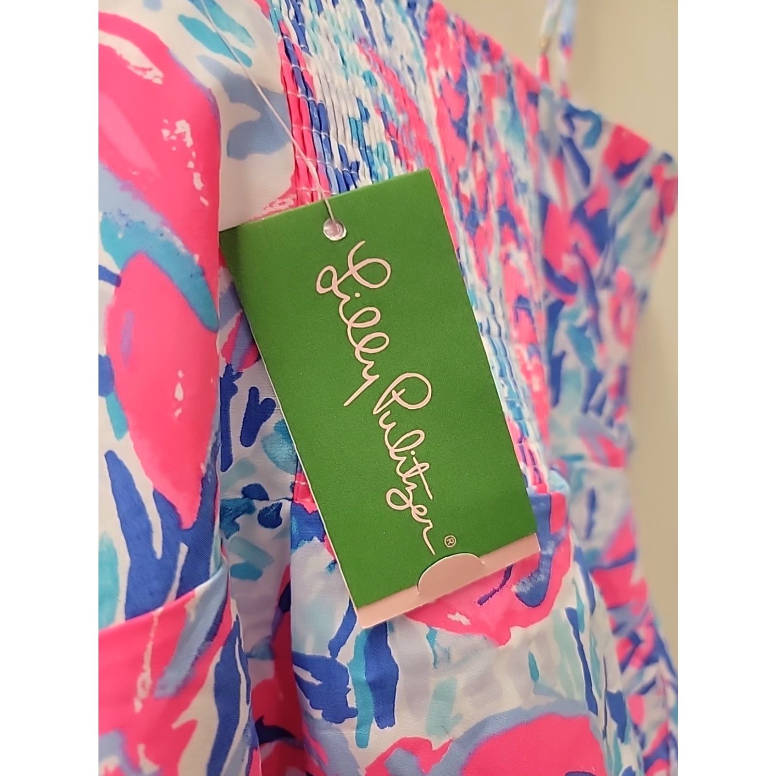 Lilly Pulitzer NWT Lilly Pulitzer Easton Dress COSMIC CORAL CRACKED UP Women’s Size 8 Dress Sleeveless Knee-Length Multicolor Fit & Flare Size M / US 6-8 / IT 42-44 - 4 Thumbnail