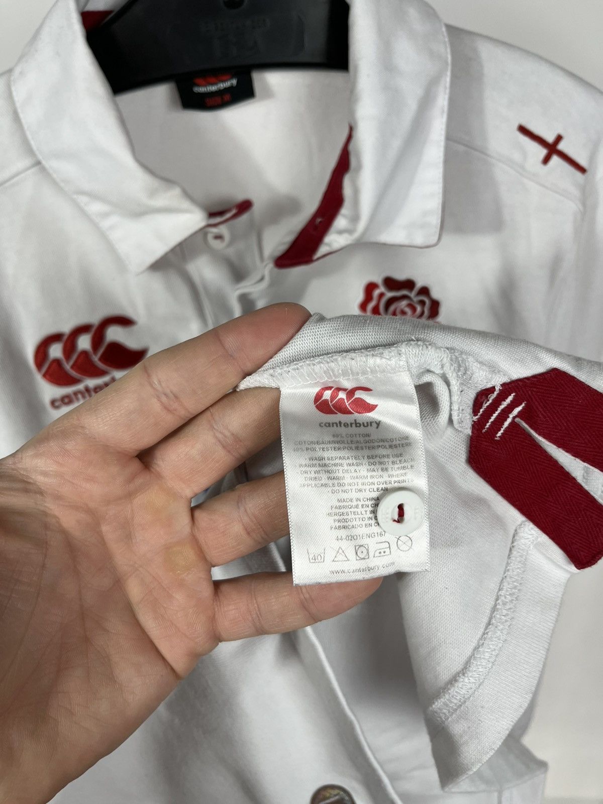 Canterbury of New Zealand England Rugby Canterbury O2 Long Sleeve Rugby Jersey Size M Size US M / EU 48-50 / 2 - 7 Thumbnail