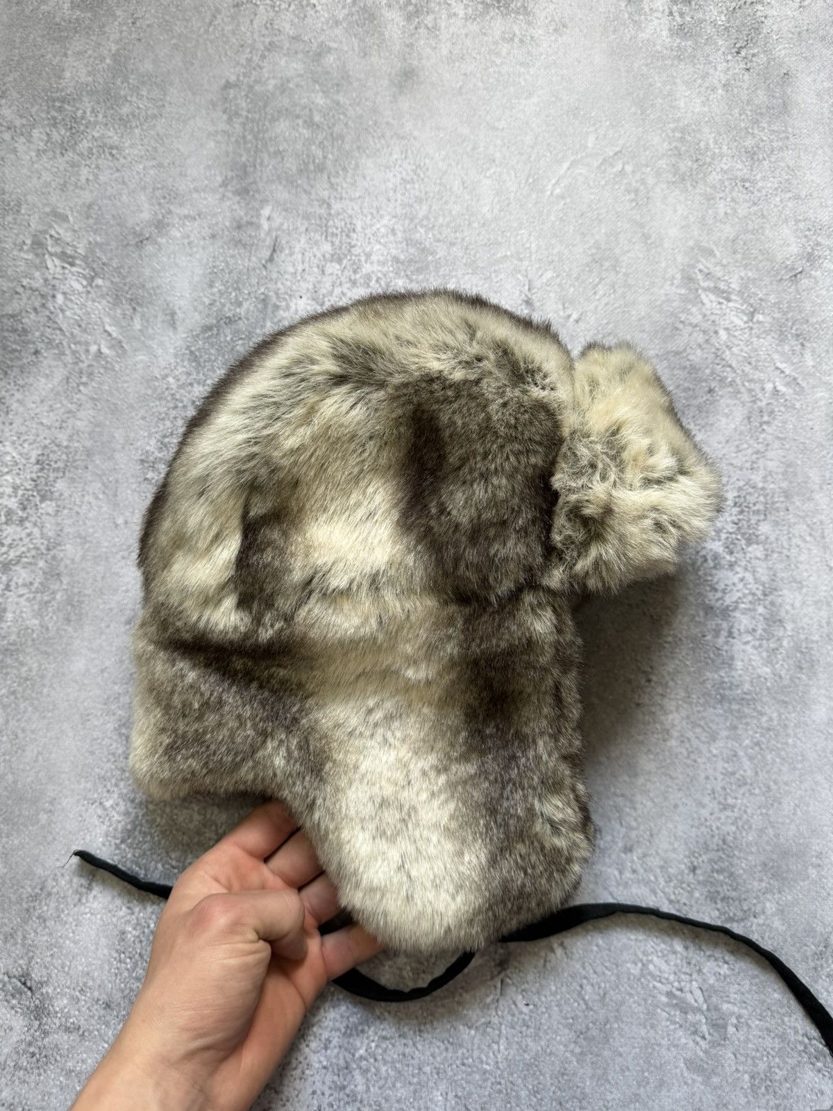 Japanese Brand × Vintage Vintage Alt Fuzzy Mohair Ushanka USSR Hat Balaclava Size ONE SIZE - 5 Thumbnail