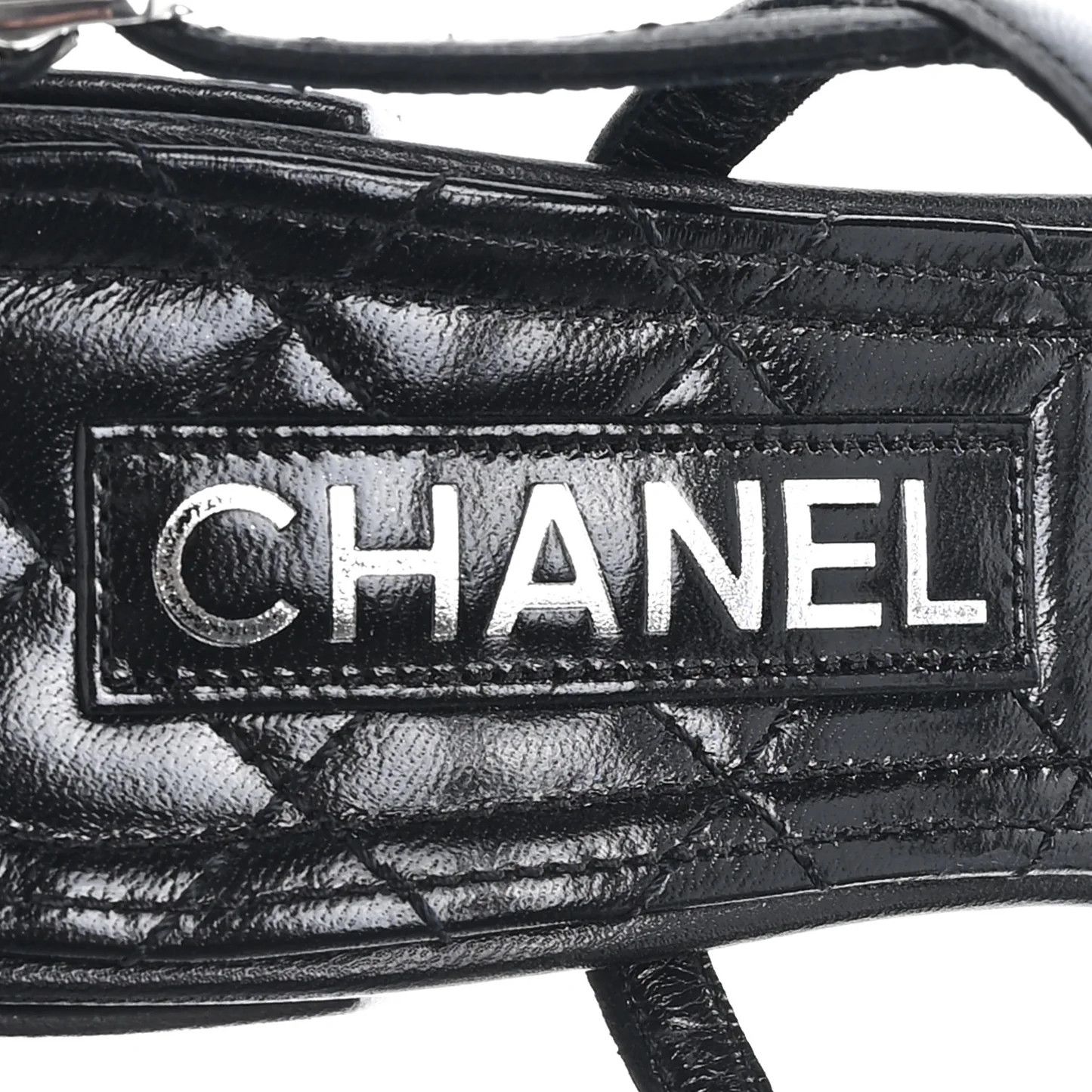 Chanel o1h1sh10526 Pearl CC Sandals in Black Size US 10 / IT 40 - 6 Thumbnail