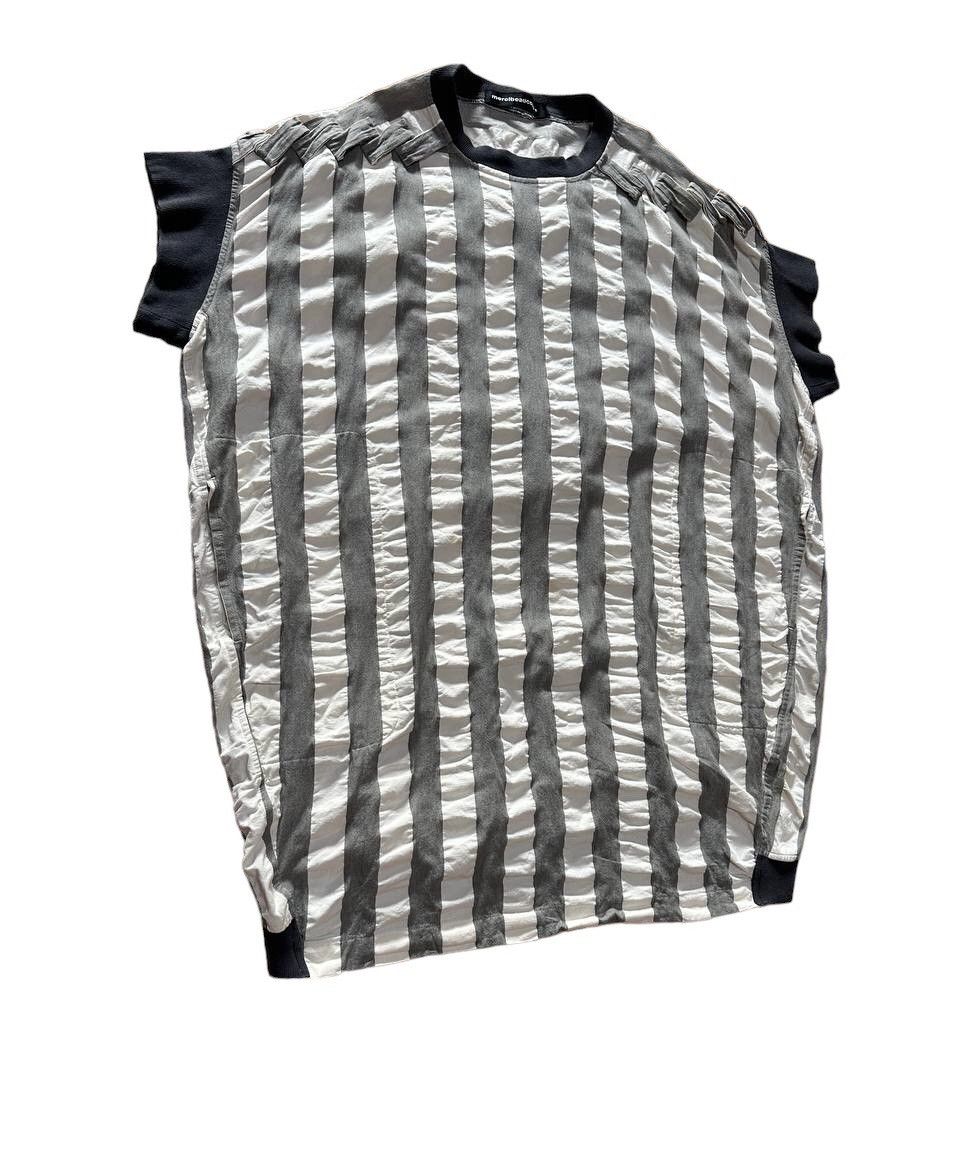image of Issey Miyake x Mercibeaucoup Stripes Shirt in White, Men's (Size 2XL)