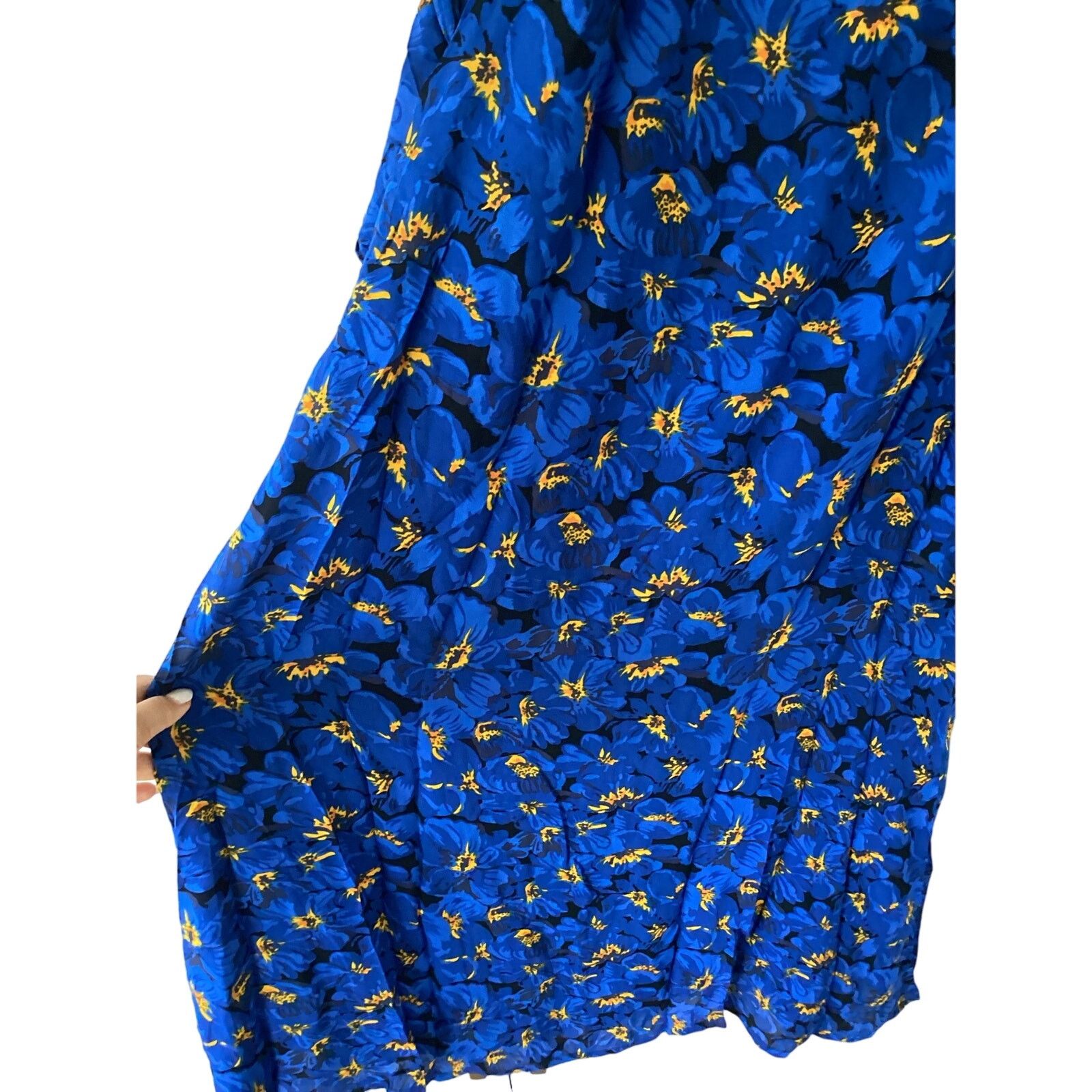 FAITHFULL NWT Faithfull The Brand La JoyaFloral Blue Maxi Dress Sz 6 Size M / US 6-8 / IT 42-44 - 6 Thumbnail