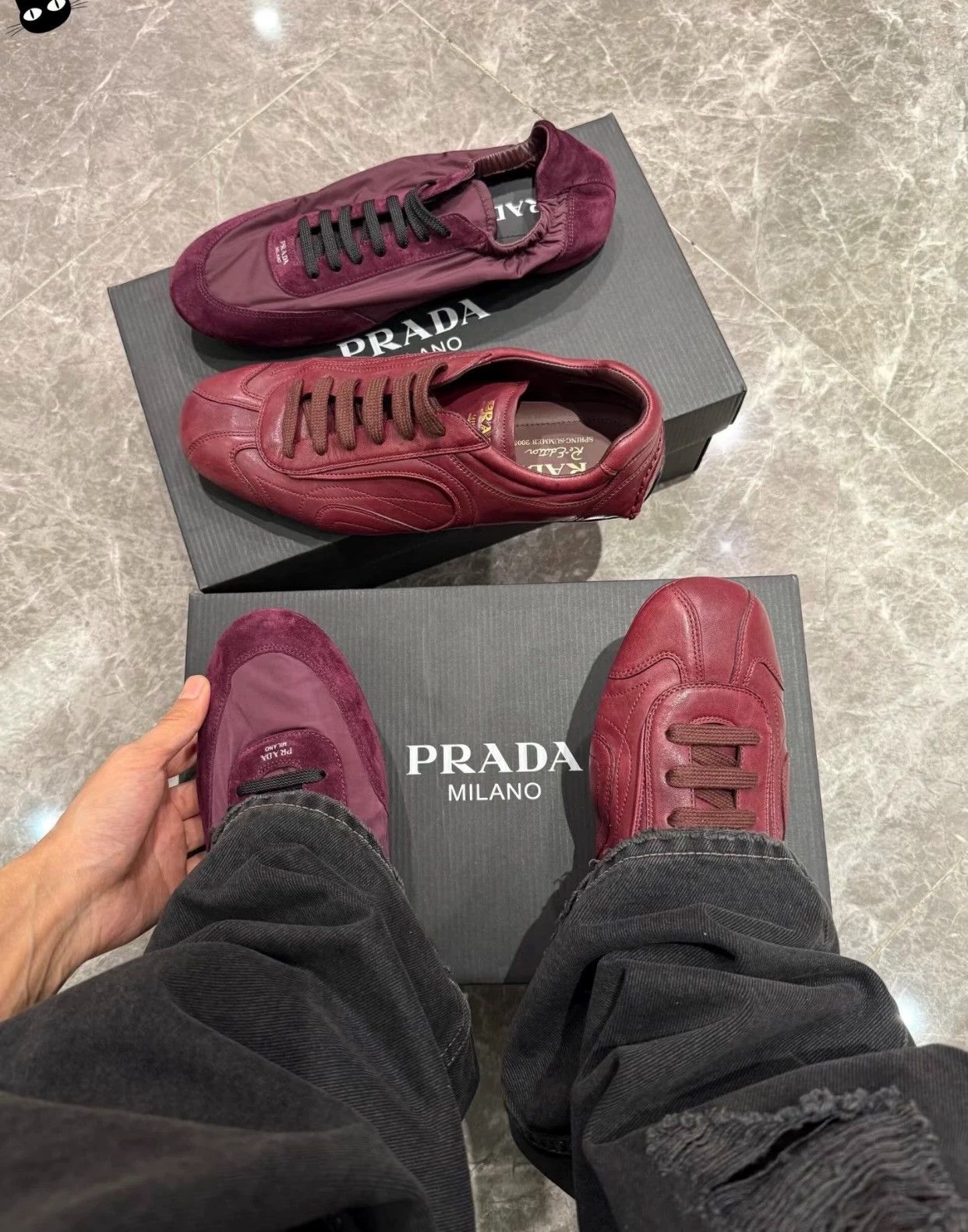 Prada Prada Vintage Burgundy Ballerina Sneaker UK6.5 Size US 7.5 / EU 40-41 - 9 Thumbnail