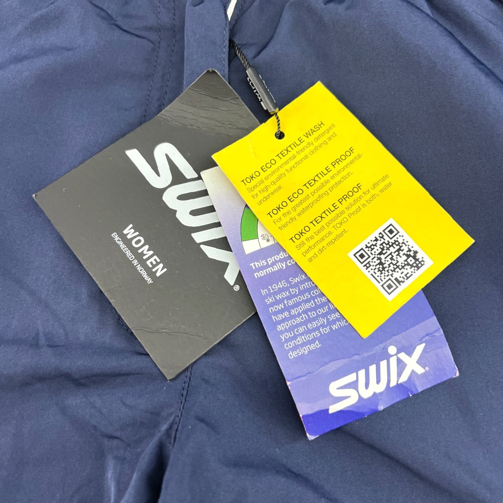 Vintage Swix Nordic X Cross Country Ski Pants Womens XL Touring Blue athletic Water Resistant Quick Dry Lightweight Softshell Track Pants Size 40" / US 18 - 4 Thumbnail