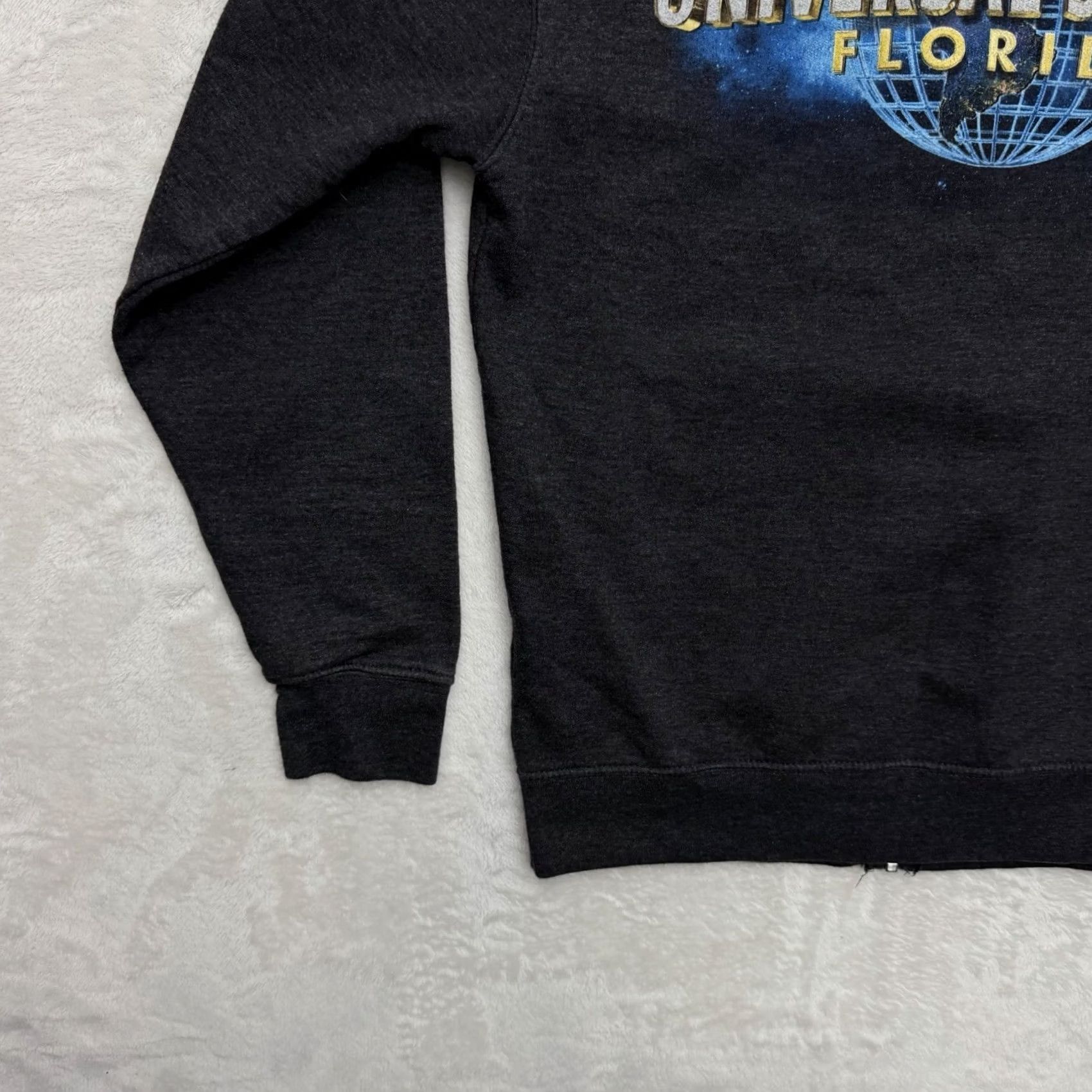Vintage Universal Studios Hoodie Mens Medium Gray Full Zip Graphic Print Logo Pockets Fleece Jacket Size US M / EU 48-50 / 2 - 7 Thumbnail