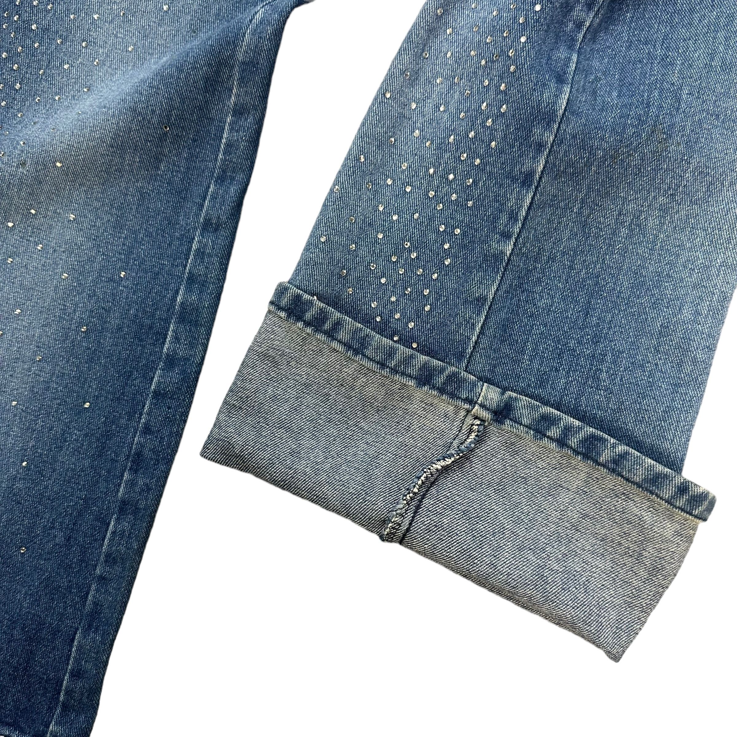 Vintage C'EST TOI JEANS USA BEADED JEANS STRAIGHT CUT #8859-032 Size 32" / US 10 / IT 46 - 7 Thumbnail