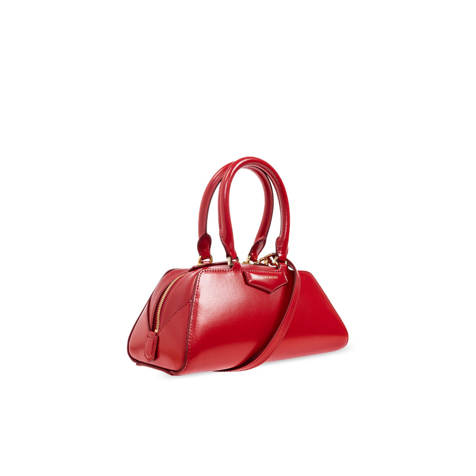 Givenchy GIVENCHY Mini Antigona Red Shiny Leather Top Handle Bag New Size ONE SIZE - 3 Thumbnail