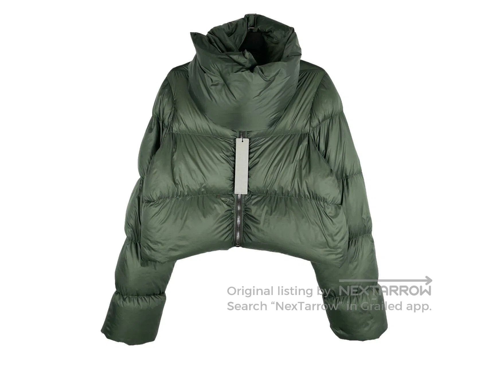 Rick Owens RICK OWENS Green Scarf Silhouette Puffer Jacket Size US XS / EU 42 / 0 - 1 Thumbnail