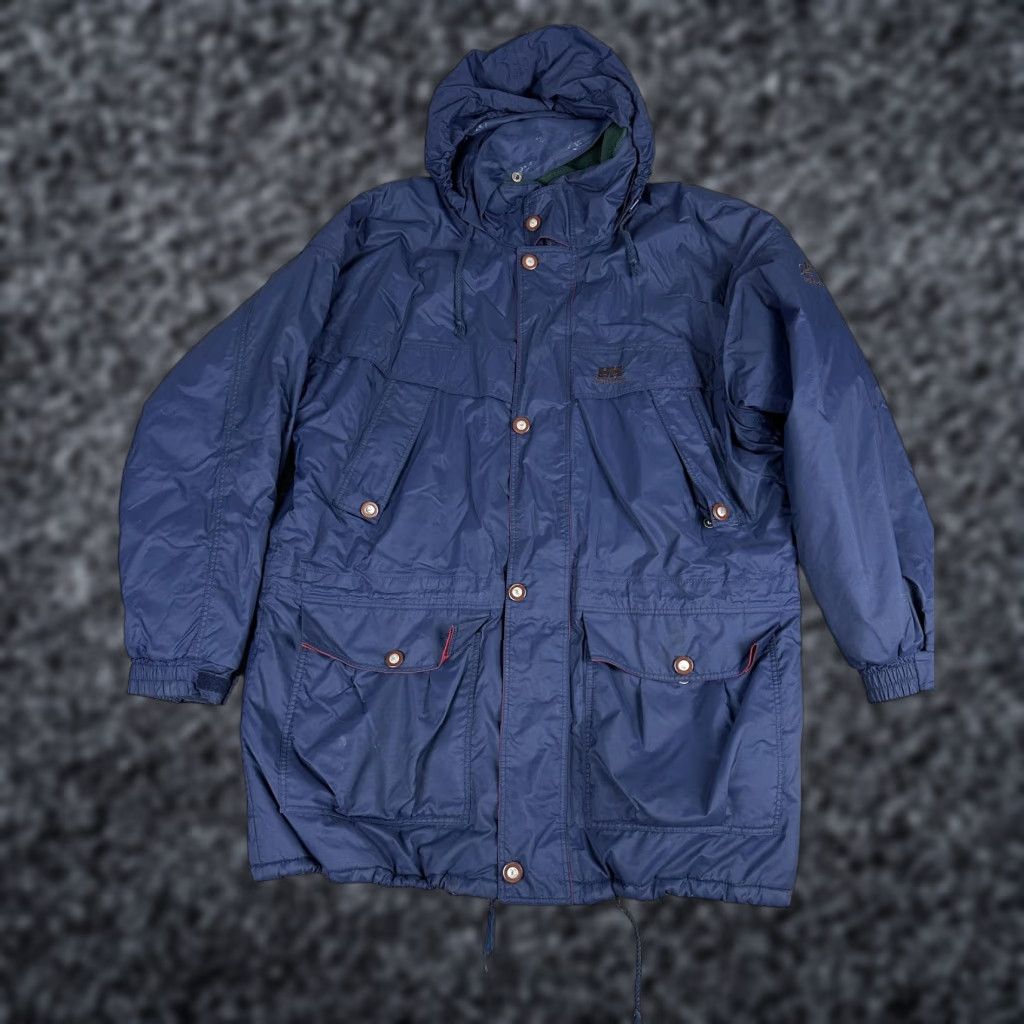 Helly Hansen VINTAGE Helly Hansen Jacket Mens Large Navy Hooded Parka Quilted Lined Multi Pocket Size US L / EU 52-54 / 3 - 1 Thumbnail