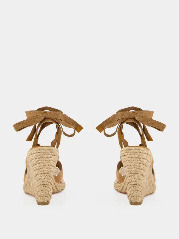 Christian Louboutin os11x0526 Toleda 85mm Wedge Espadrilles Sandals in Beige Size US 9 / IT 39 - 5 Thumbnail
